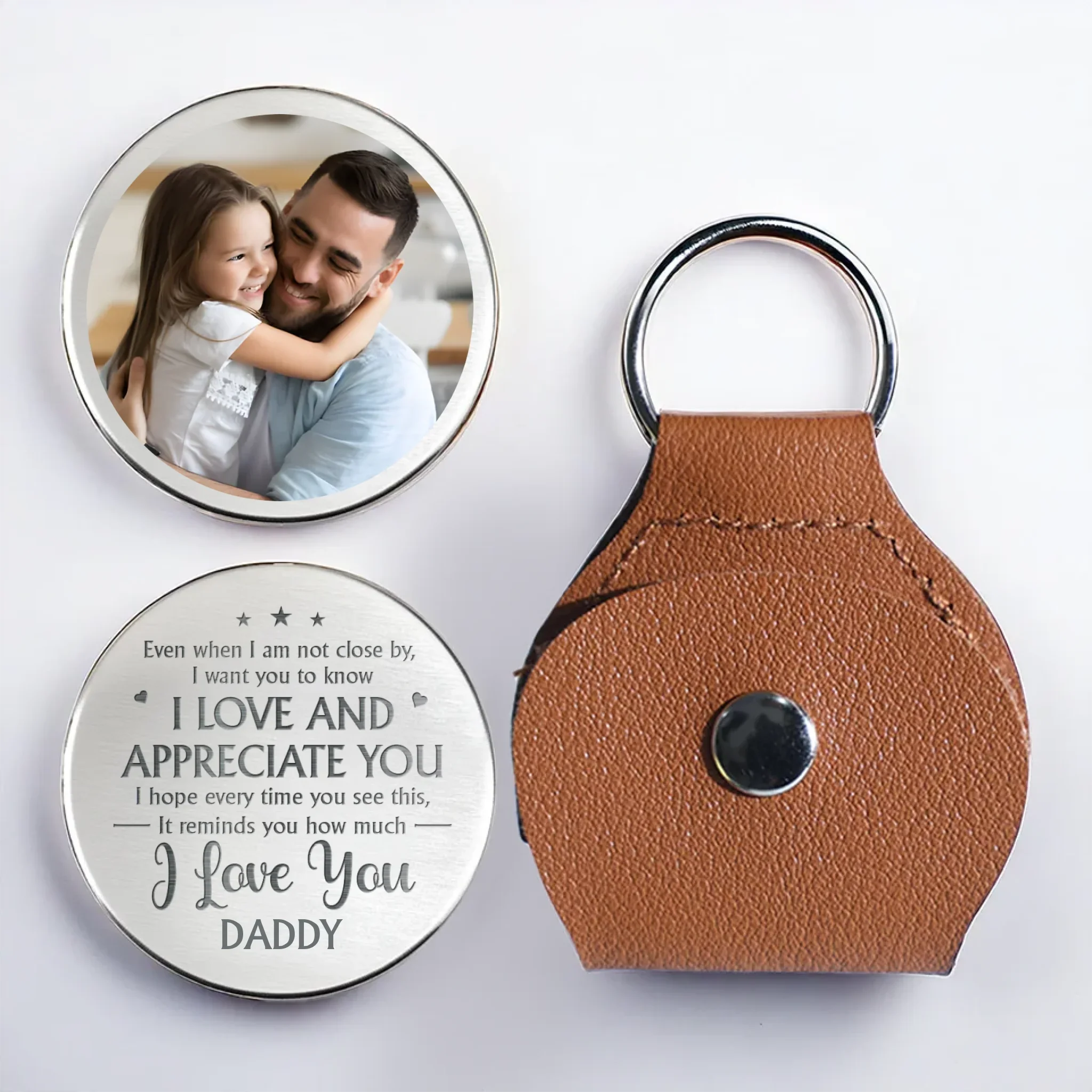 Custom Photo My First Hero, My Forever Friend - Family Personalized Custom Pocket Hug - Father's Day, Gift For Dad, Grandpa, Son, Daughter, Grandson, Granddaughter - Robaser