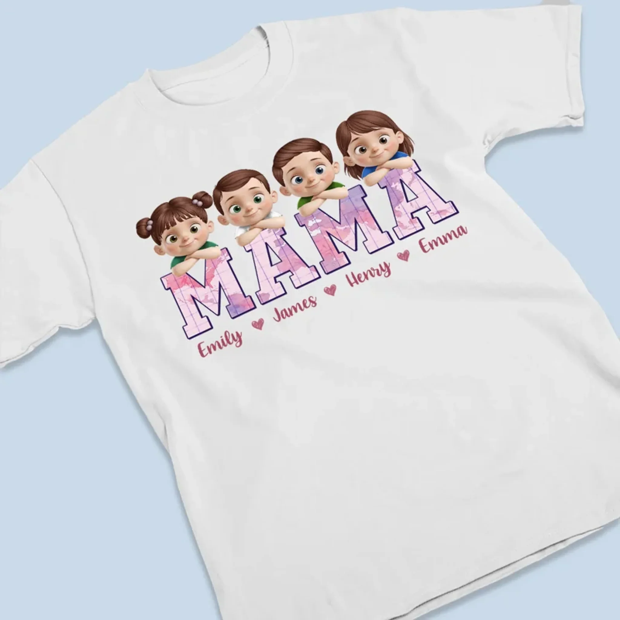 Built With Love - Family  Personalized Custom Unisex T-shirt, Premium T-shirt, Hoodie - Mother's Day, Gift For Mom, Grandma - Robaser