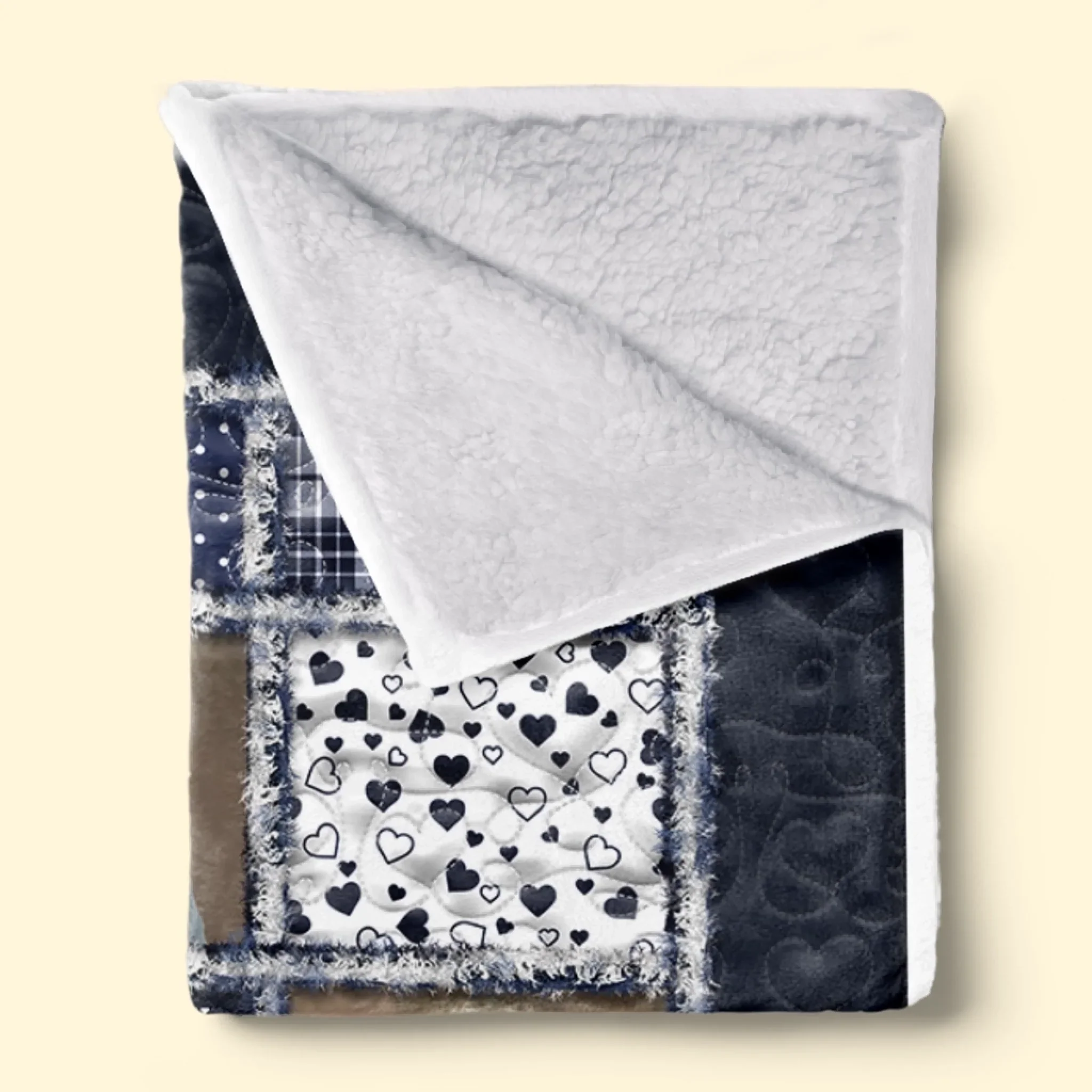 Custom Photo Blanket - Personalized Christmas Memorial Sympathy Gifts For Loss Of Mom, Dad - The Light of Your Love Guides Me - Robaser