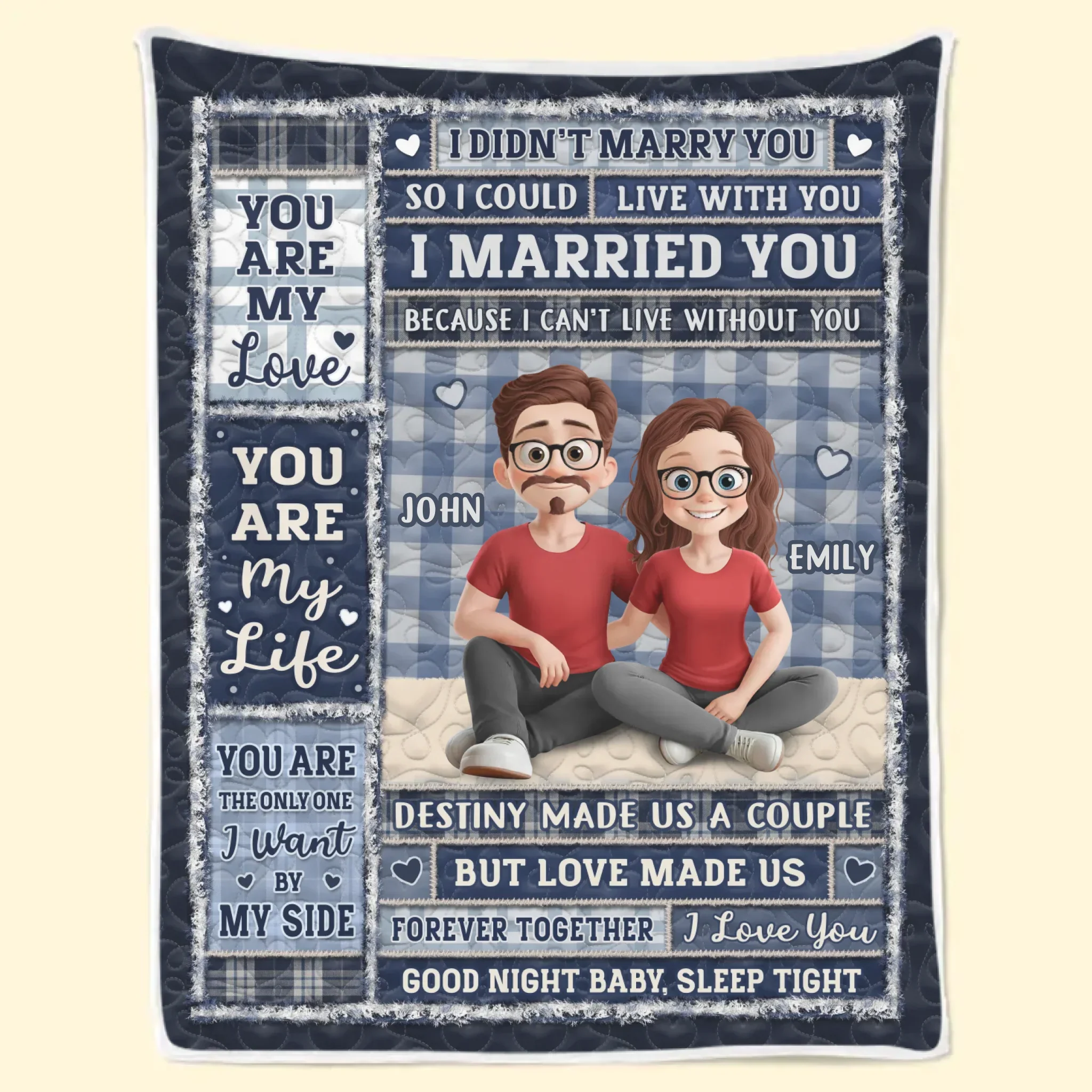Custom Blanket - Personalized Anniversary Wedding Gifts For Husband And Wife, Him And Her - My Favorite Chapter Is Us - Robaser