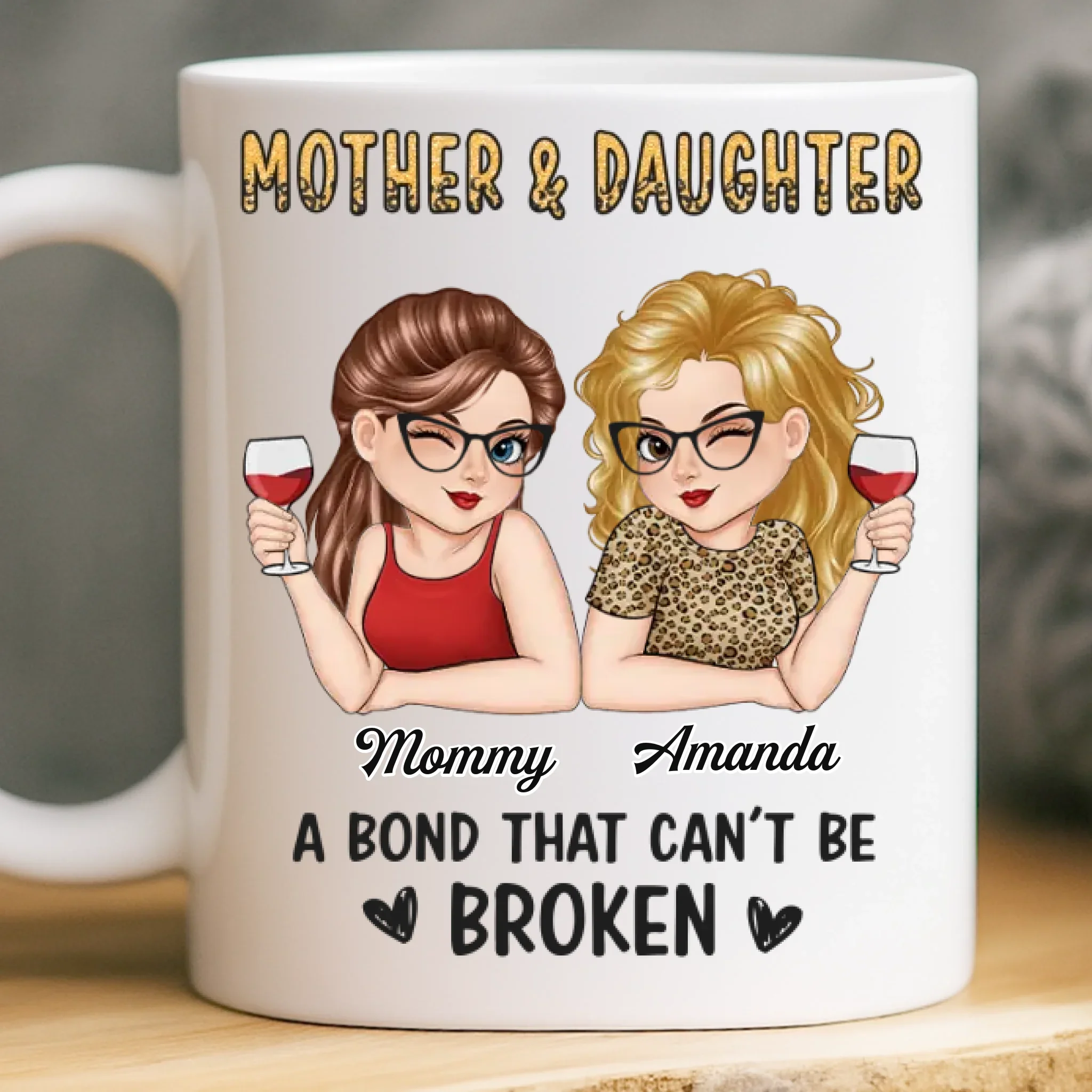 Custom Mug - Personalized Birthday Gifts For Mom, Daughter - Blessed To Be Your Child - Robaser