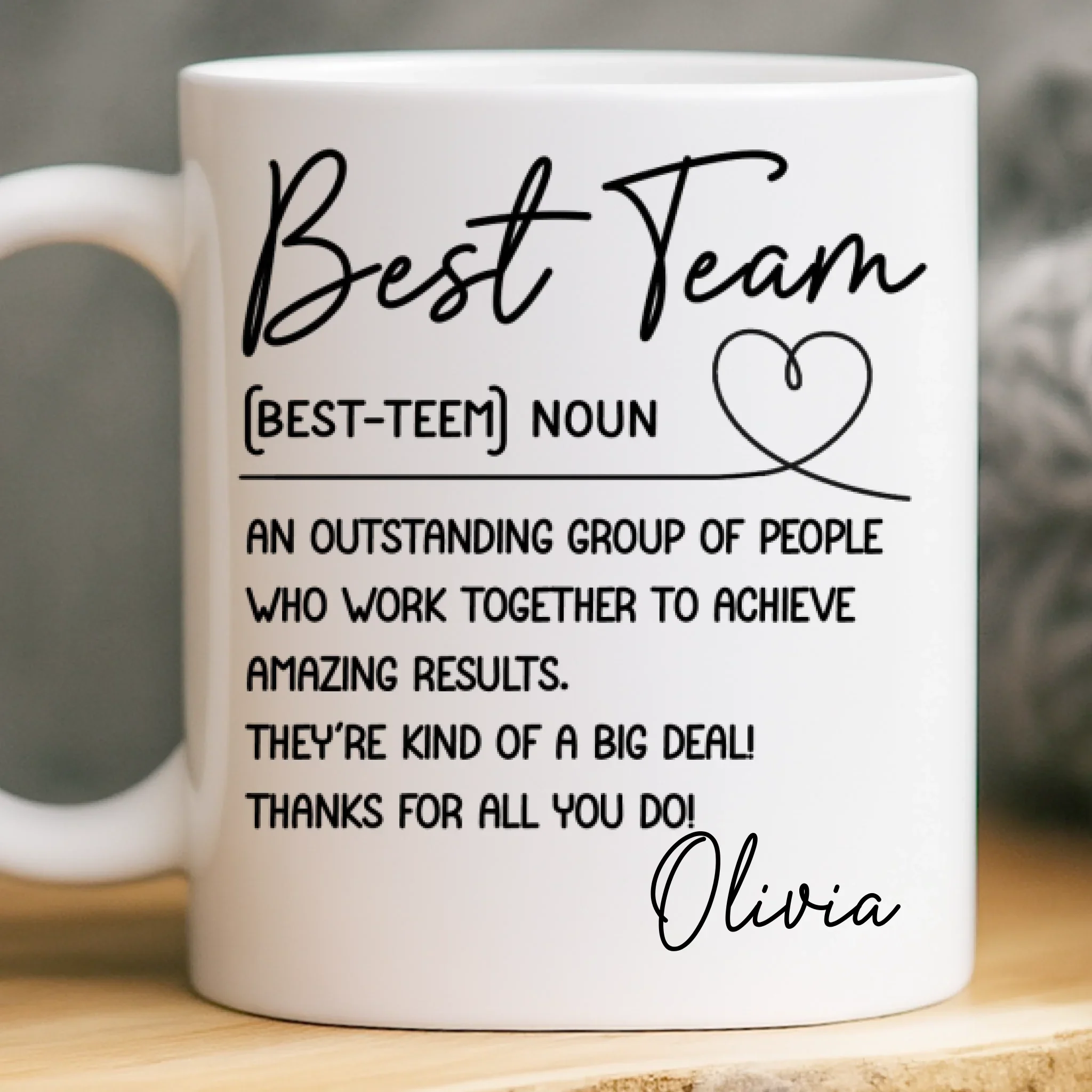 Custom Mug - Personalized Birthday Gifts For Coworker, Work Bestie - Work Feels Lighter With You - Robaser