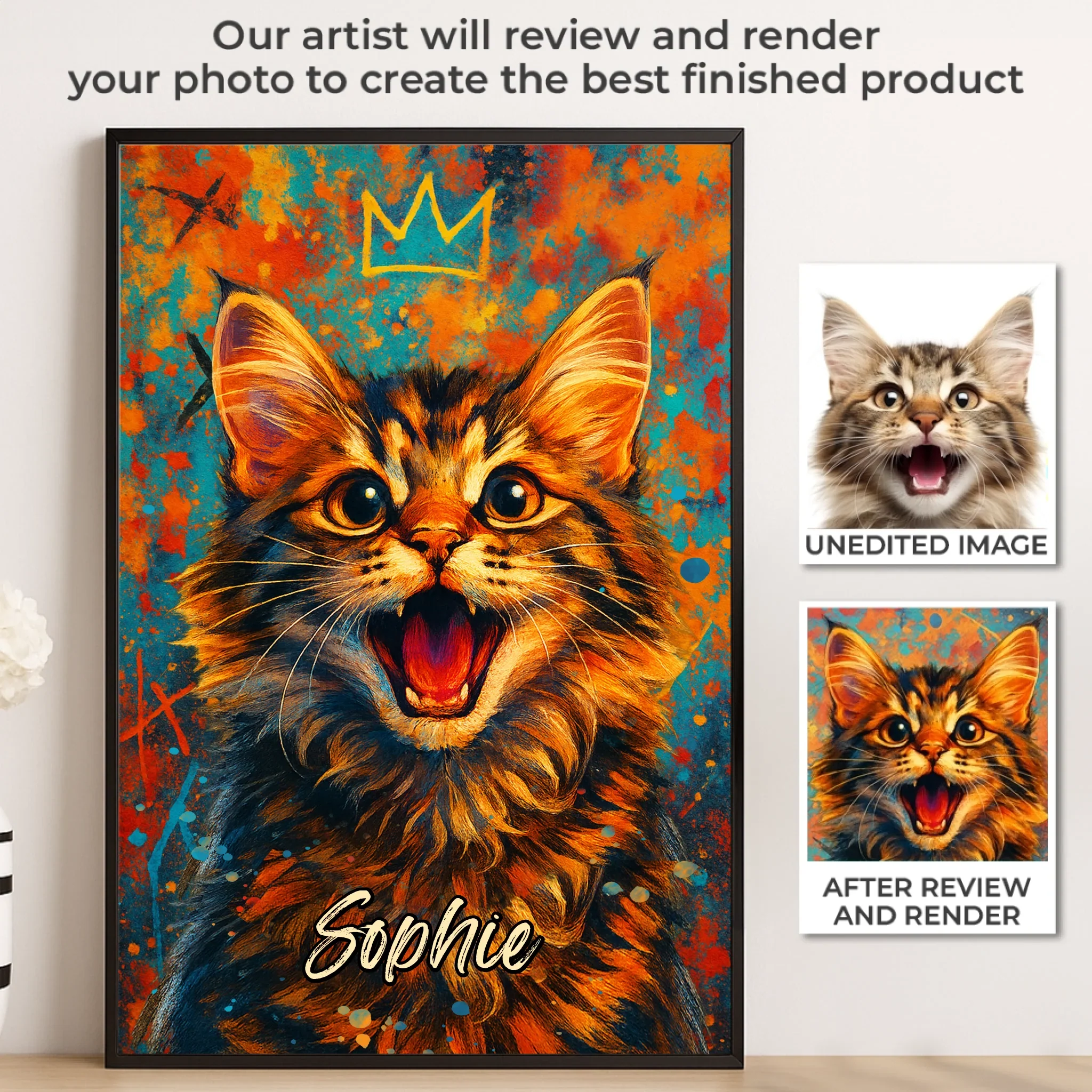 Custom Photo Vertical Poster - Personalized Pet Memorial Sympathy Gifts For Dogs, Cats - My Sunshine With Paws - Robaser