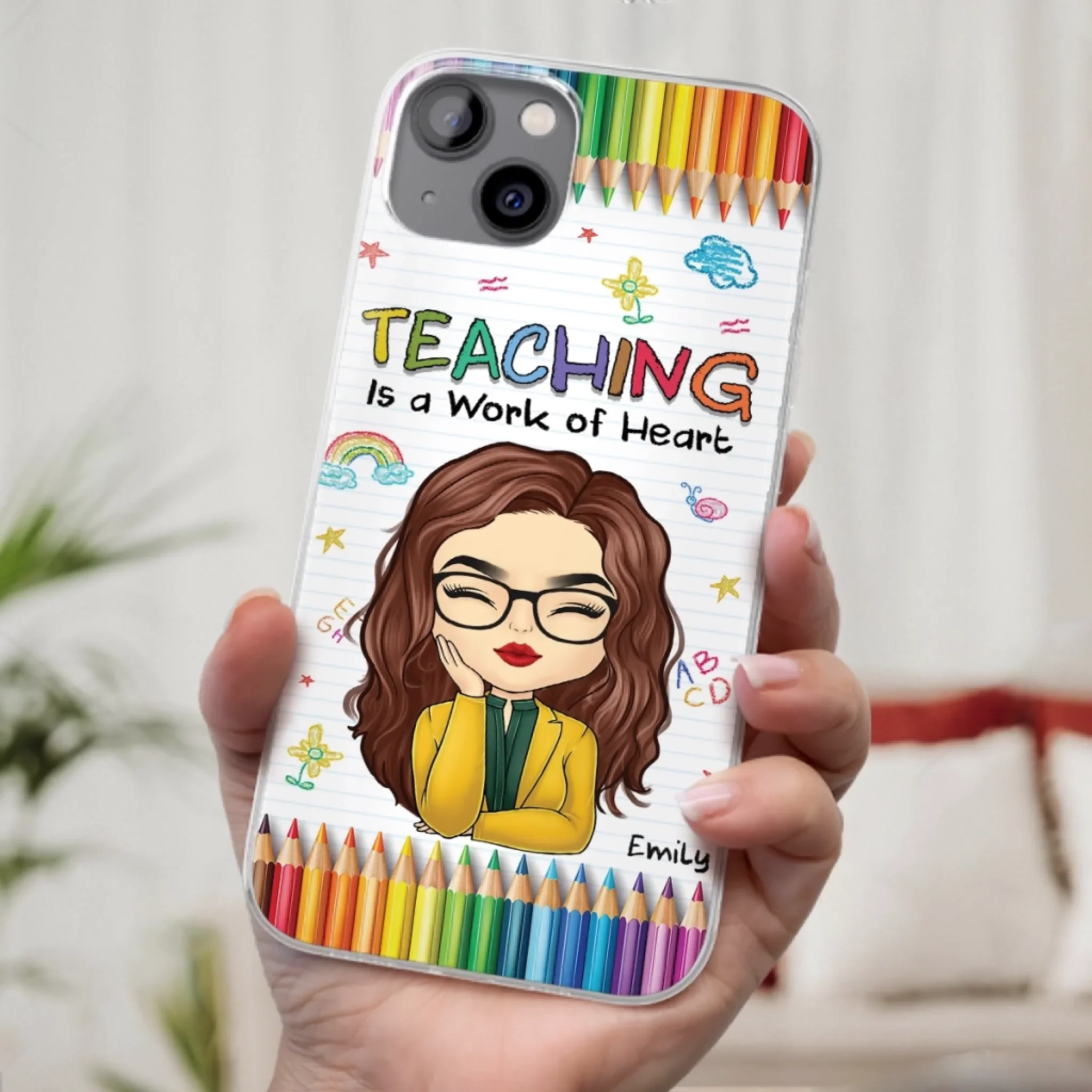 Custom Clear Phone Case - Personalized Birthday Gifts For Teachers - Teachers Grow Dreams - Robaser