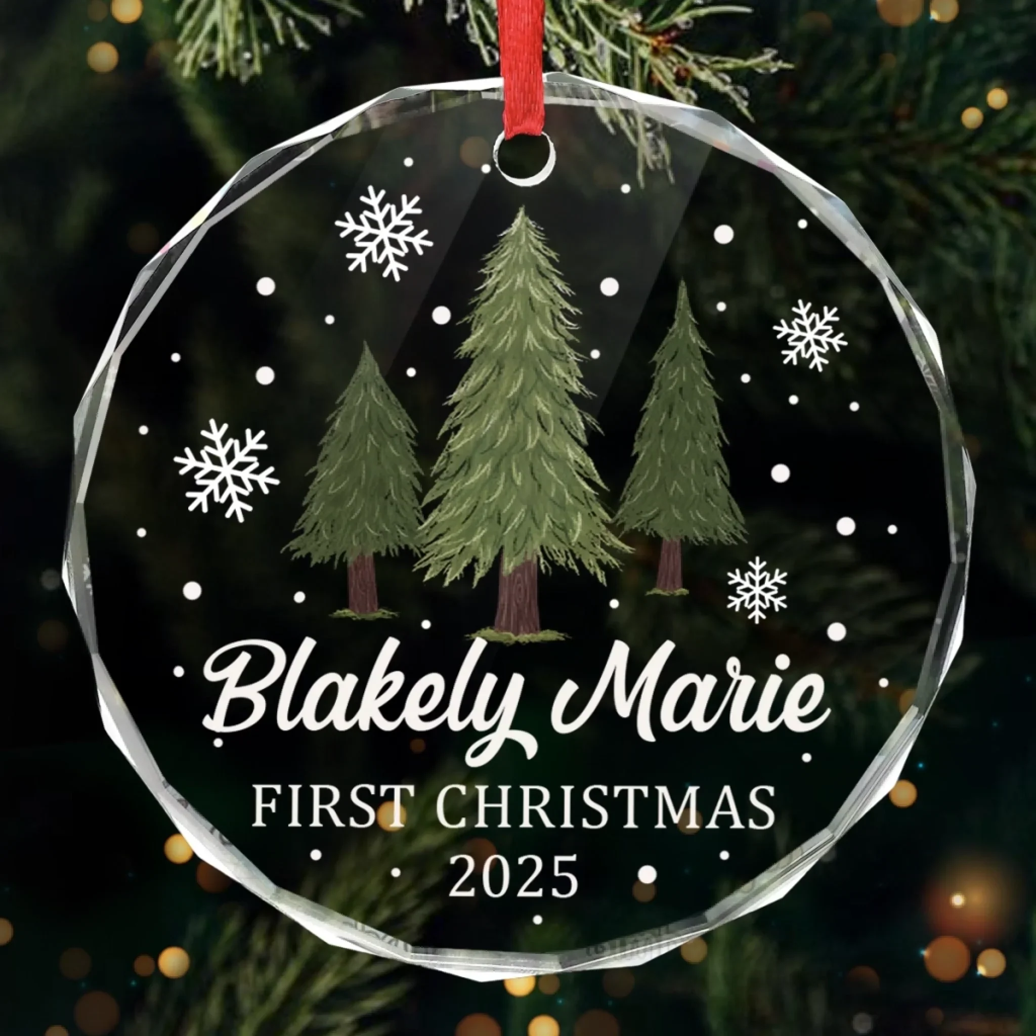 Custom Baby First Christmas Glass Ornament - Personalized Christmas Baby Shower, Gifts For New Moms, New Dads, New Parents - Special Delivery Under The Tree - Robaser