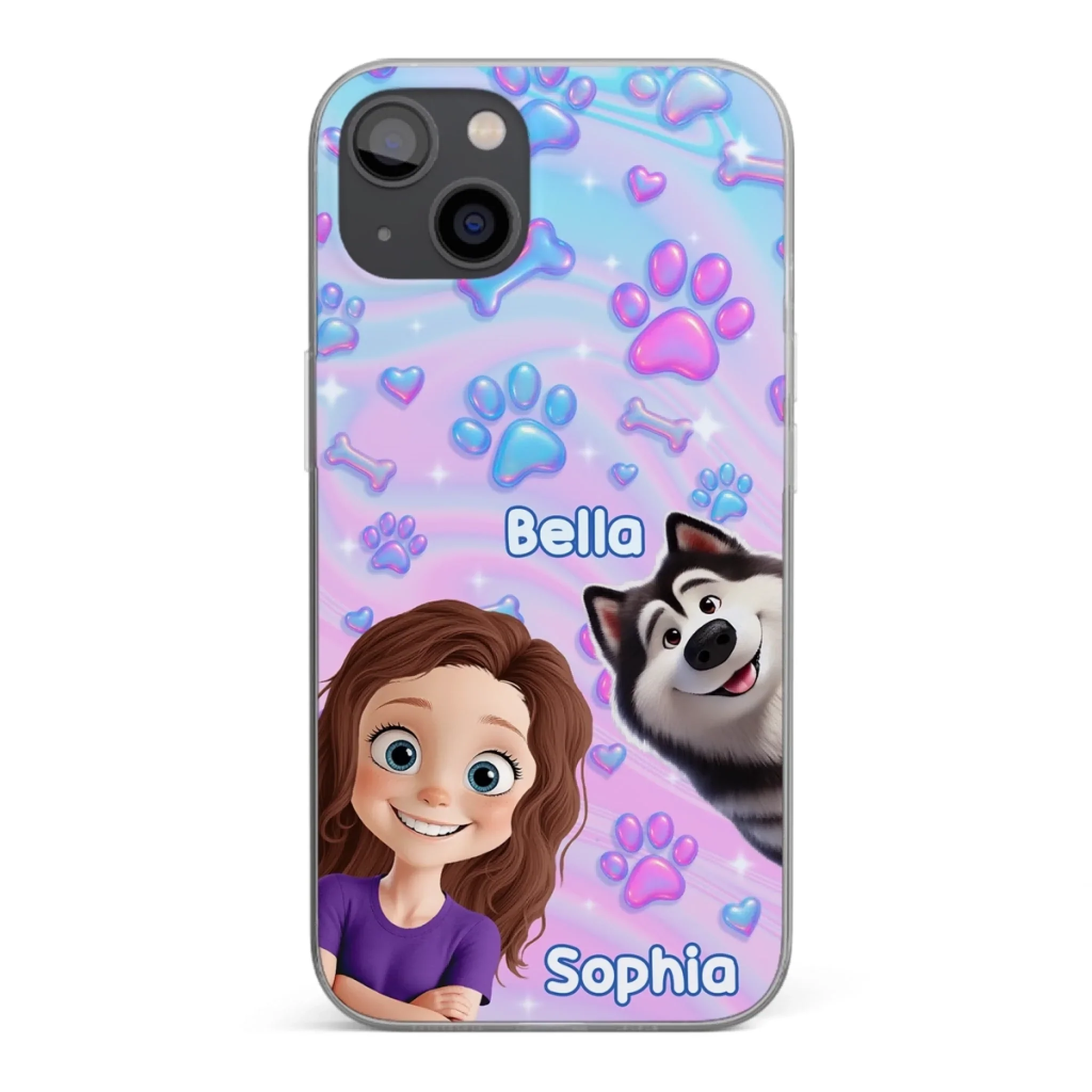 Custom Clear Phone Case - Personalized Birthday Gifts For Dog Lovers, Dog Dad And Mom - Pawfectly Yours - Robaser