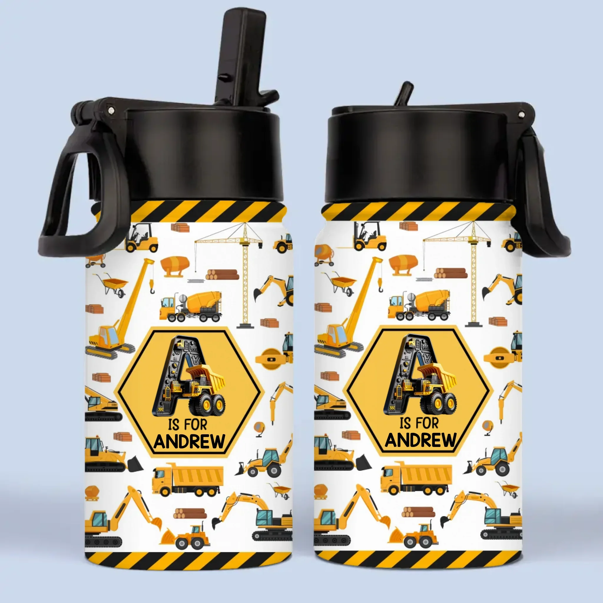 Custom Kids Water Bottle - Personalized Birthday Gifts For Kids - Little Smiles Big Dreams - Robaser