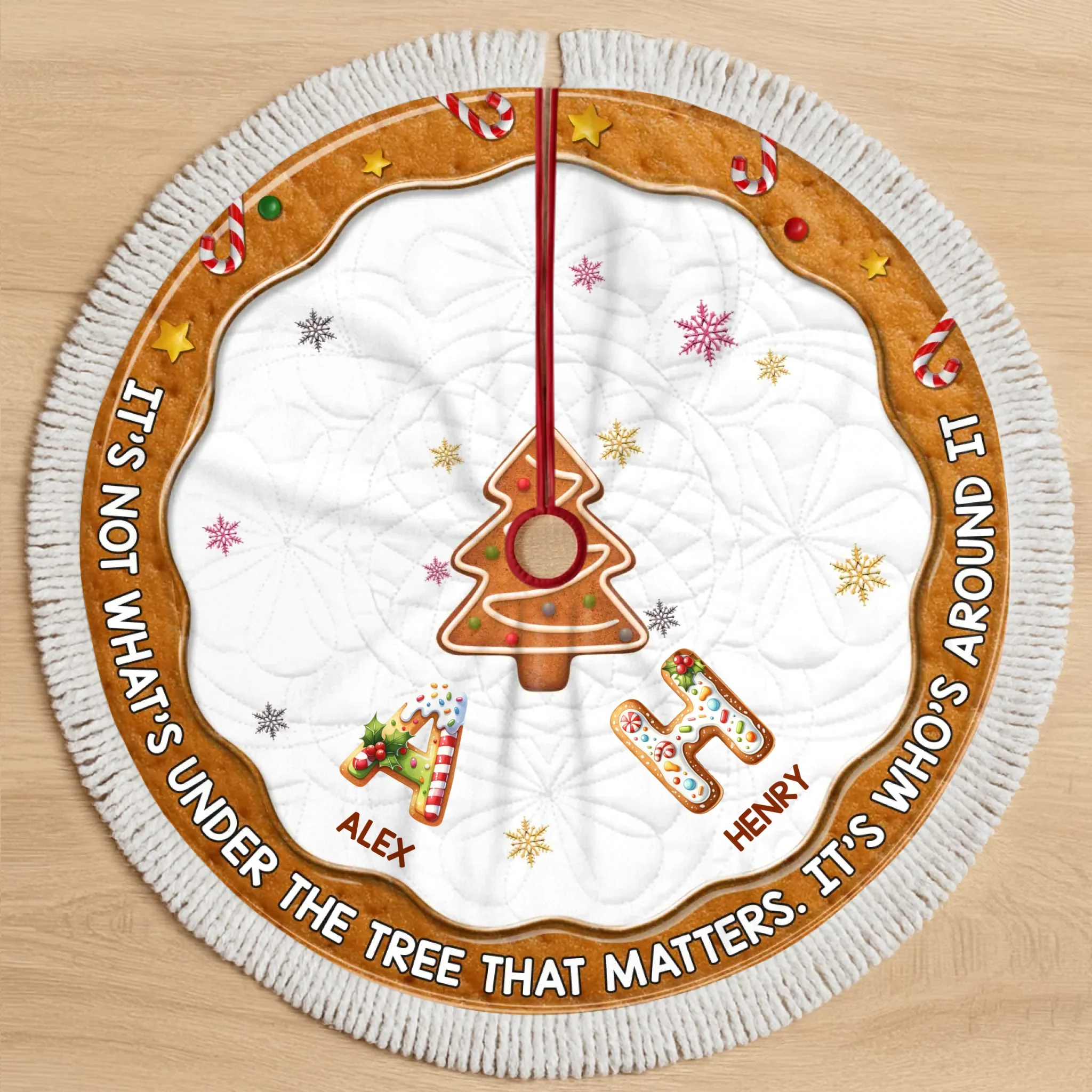 Custom Tree Skirt - Personalized Christmas Birthday Gifts For Mom, Dad, Brother, Sister, Kids - Merry Moments Start Here - Robaser