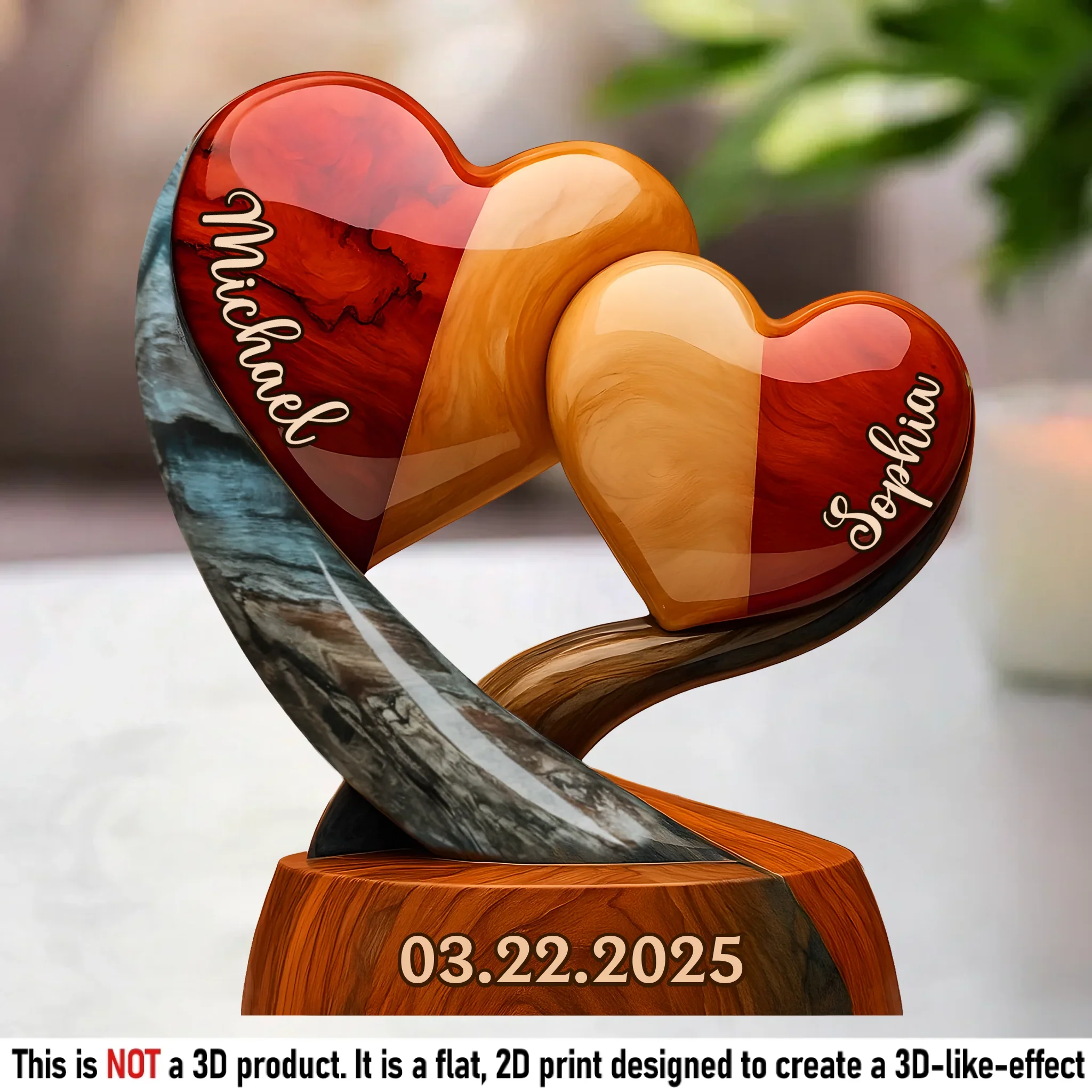 Our Hearts Beat As One - Couple Personalized Custom Acrylic Plaque Custom Shape - Gift For Husband Wife, Anniversary - Robaser