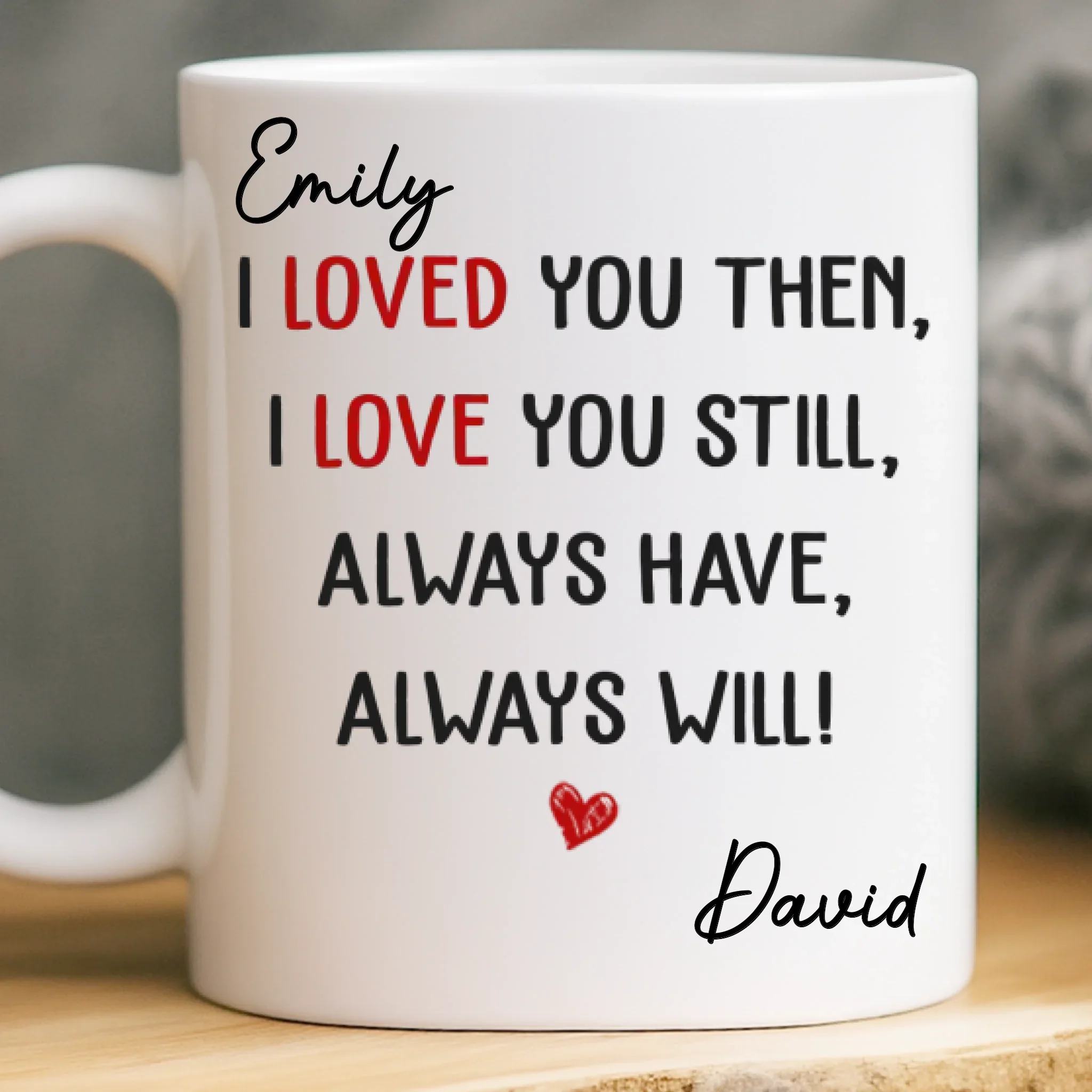 Custom Mug - Personalized Anniversary Christmas Wedding Gifts For Husband And Wife, Him And Her - My Heart Stayed With You - Robaser