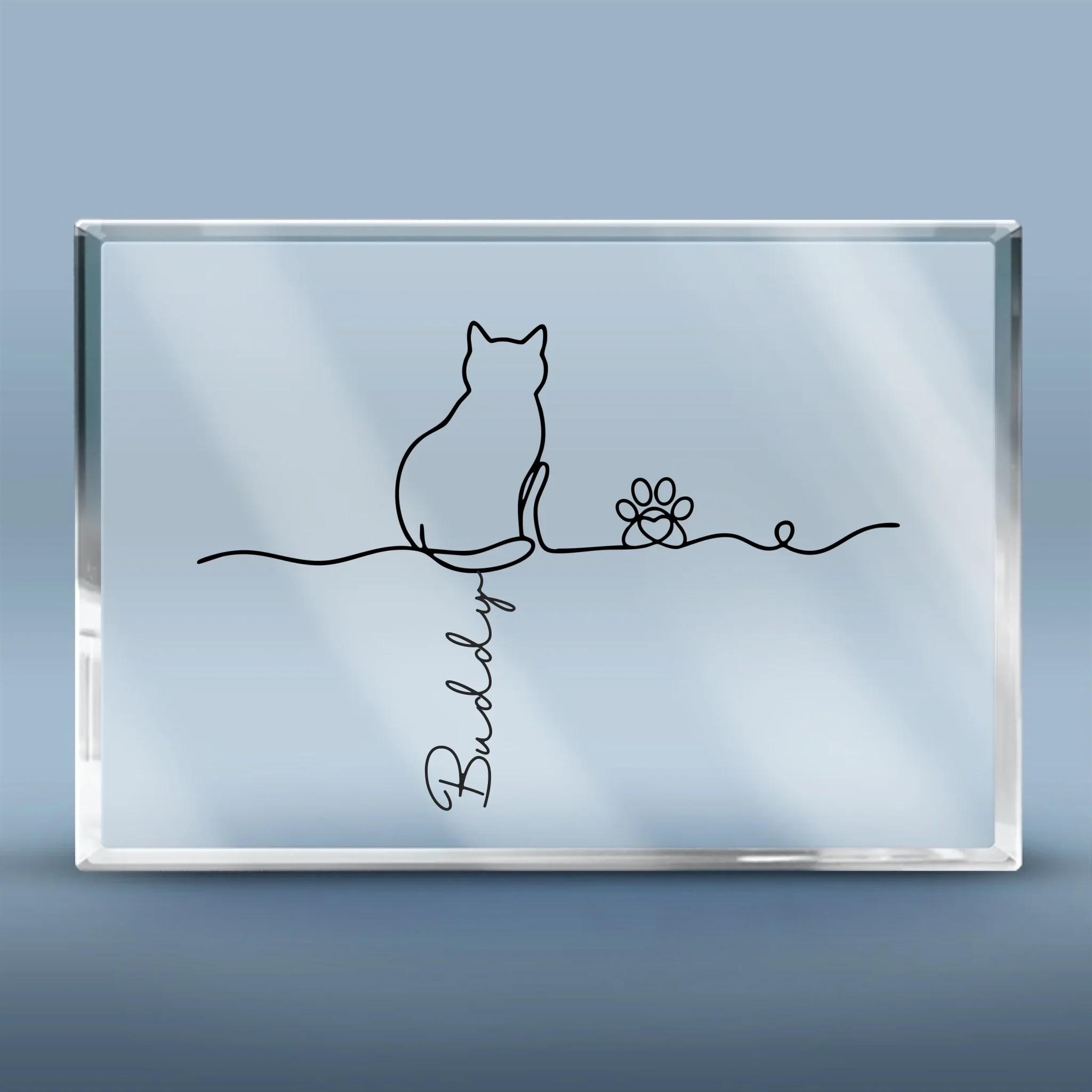 Custom Rectangle Shaped Acrylic Plaque - Personalized Pet Memorial Sympathy Gifts For Cats - Forever Feline Friends - Robaser