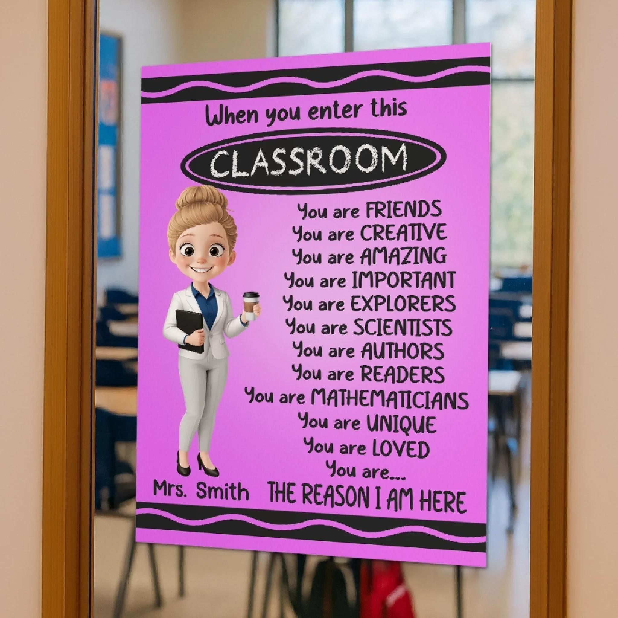 Custom Classroom Decor Vertical Poster - Personalized Back To School Gifts For Teachers - Where Learning And Fun Meet - Robaser