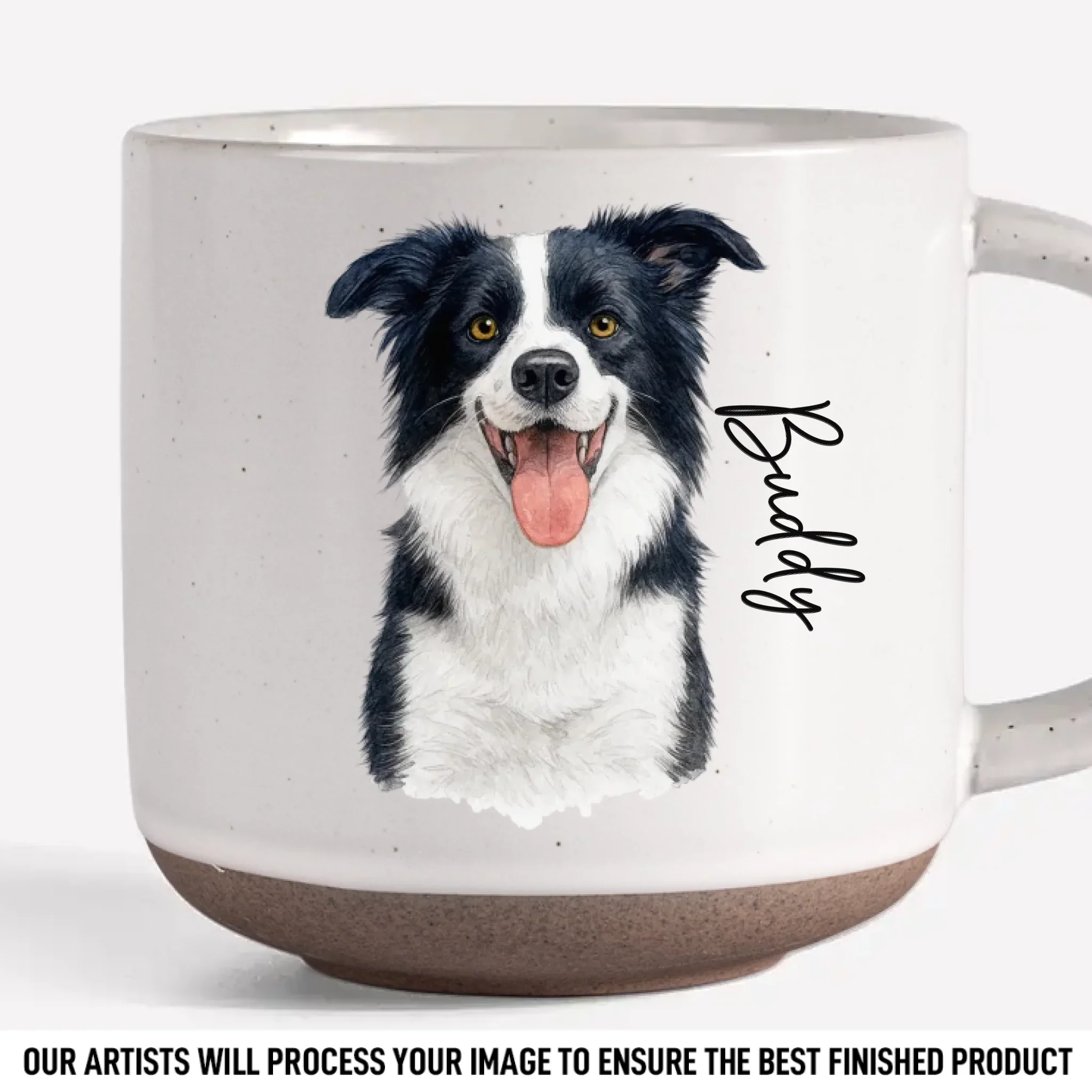 Custom Photo Printed Pottery Mug - Personalized Birthday Gifts For Dog Cat Lovers, Dog Dad And Mom, Cat Owners - Pets Are Family - Robaser