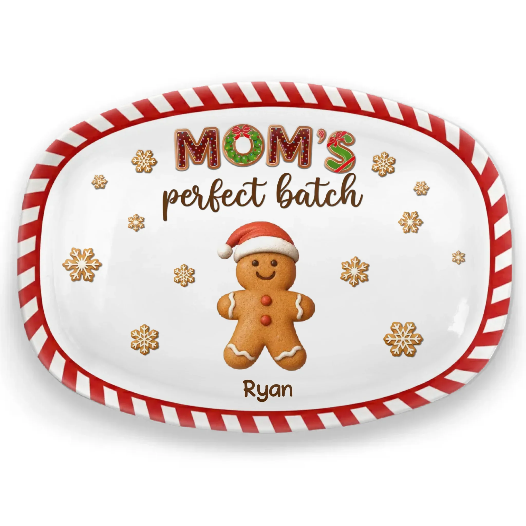 Custom Platter - Personalized Christmas Birthday Gifts For Mom, Grandma - A Recipe Of Love - Robaser