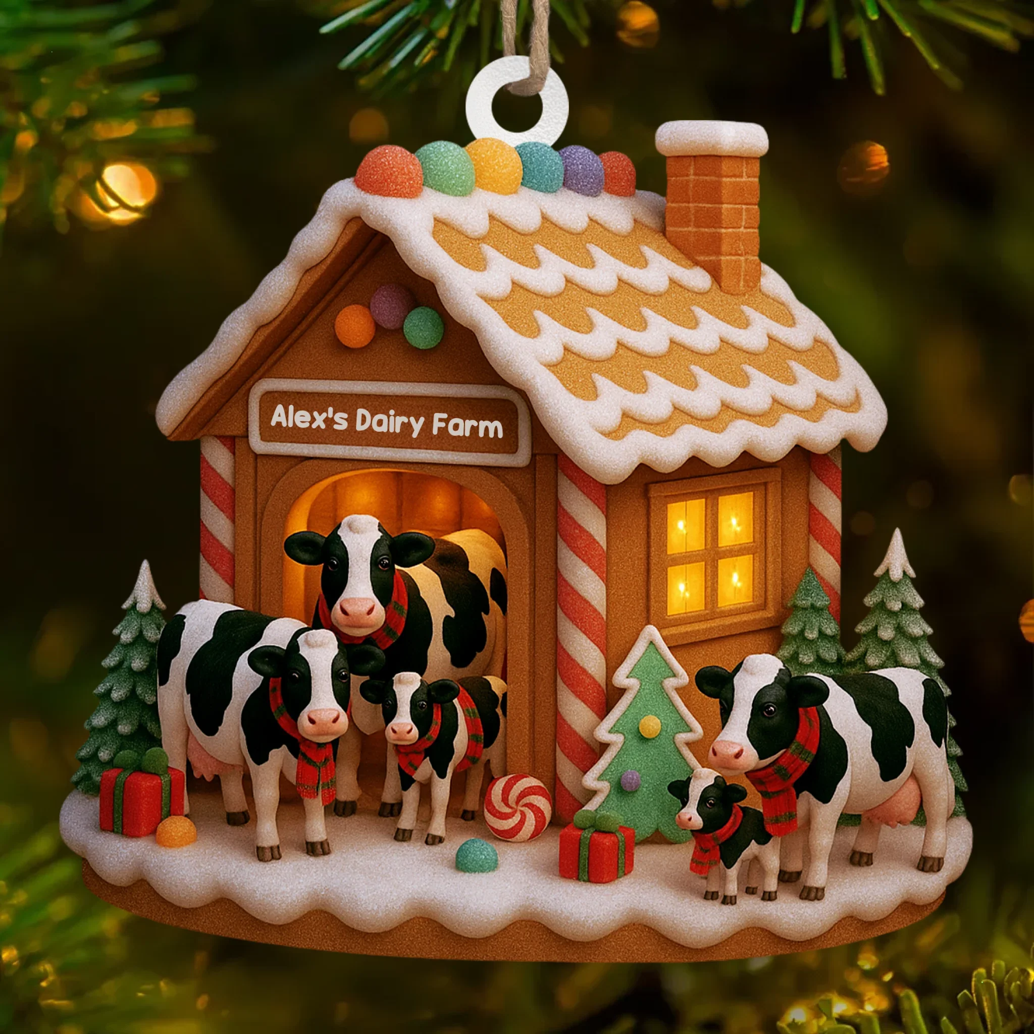 Custom Wood Ornament - Personalized Christmas Birthday Gifts For Women, Men - Life Is Better With Moo - Robaser