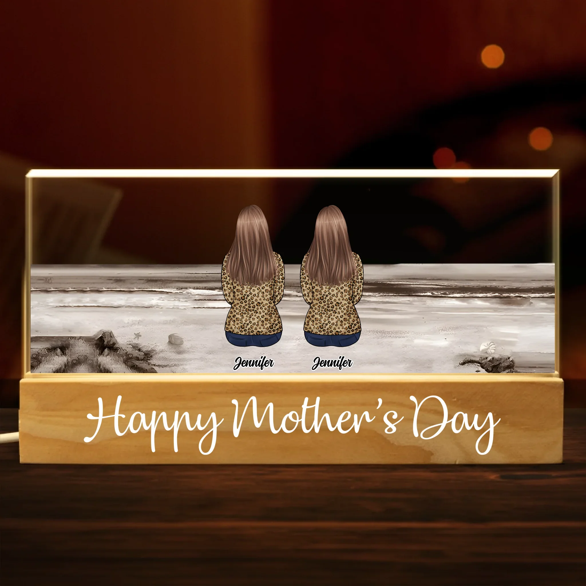 Your Love Lights Our World - Family Personalized Custom Acrylic Letters 3D LED Night Light - Father's Day, Gift For Dad, Grandpa - Robaser