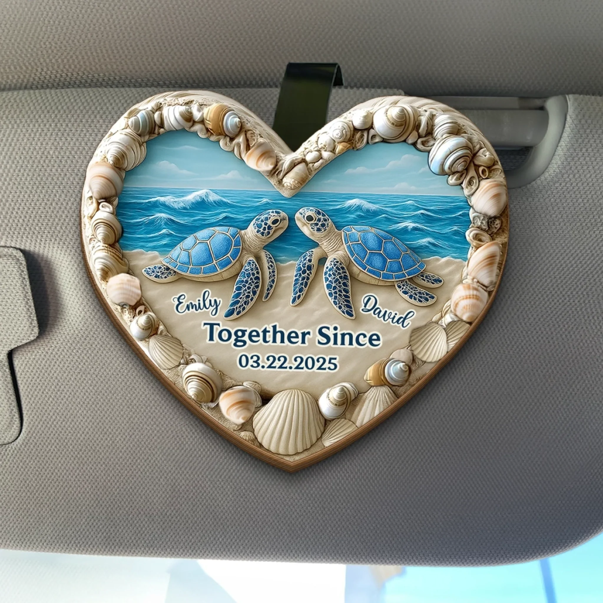 Custom Car Visor Clip - Personalized Anniversary Wedding Gifts For Husband And Wife, Him And Her - Love That  s Wild And Free - Robaser
