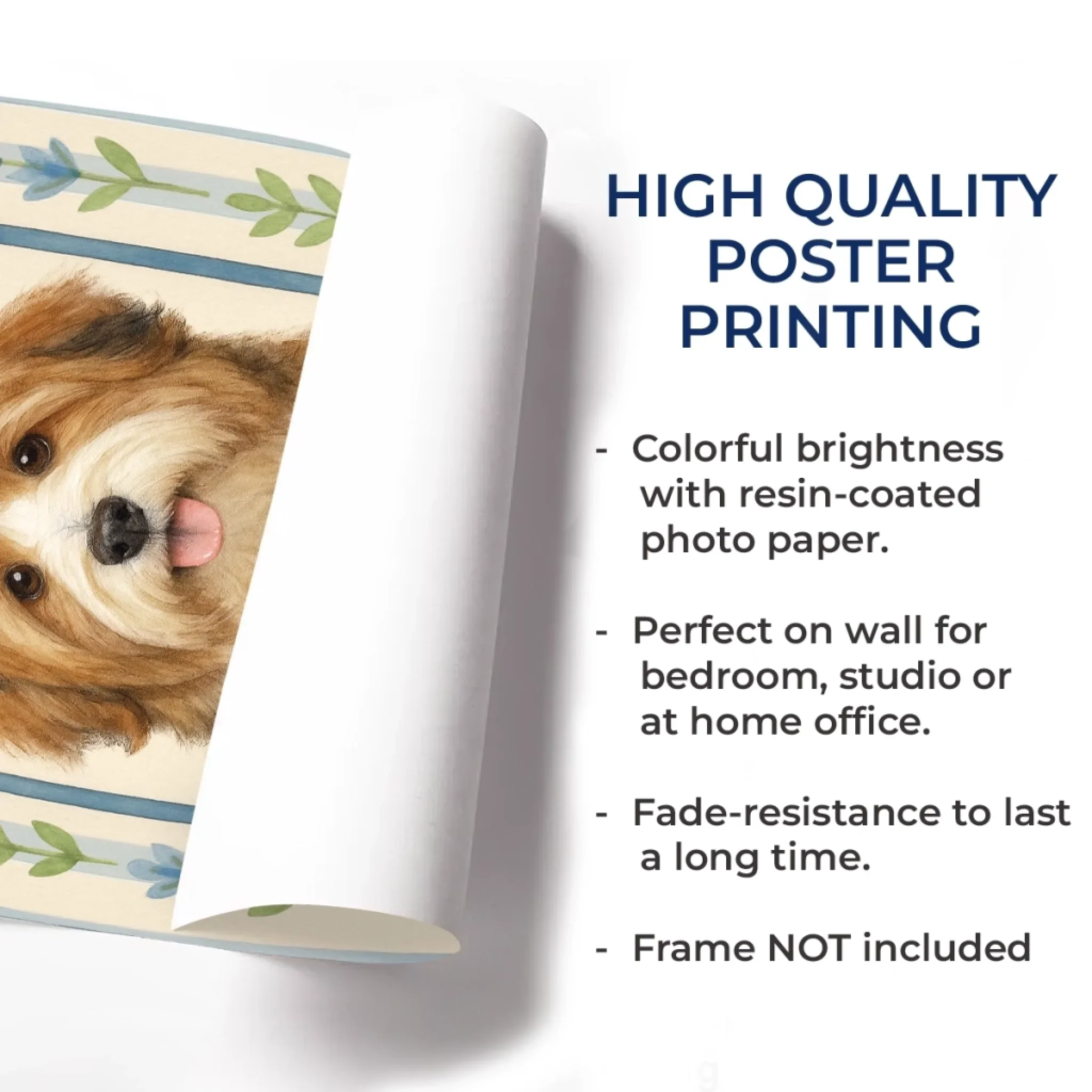 Custom Photo Vertical Poster - Personalized Pet Memorial Sympathy Gifts For Dogs, Cats - Joy In Every Wag - Robaser