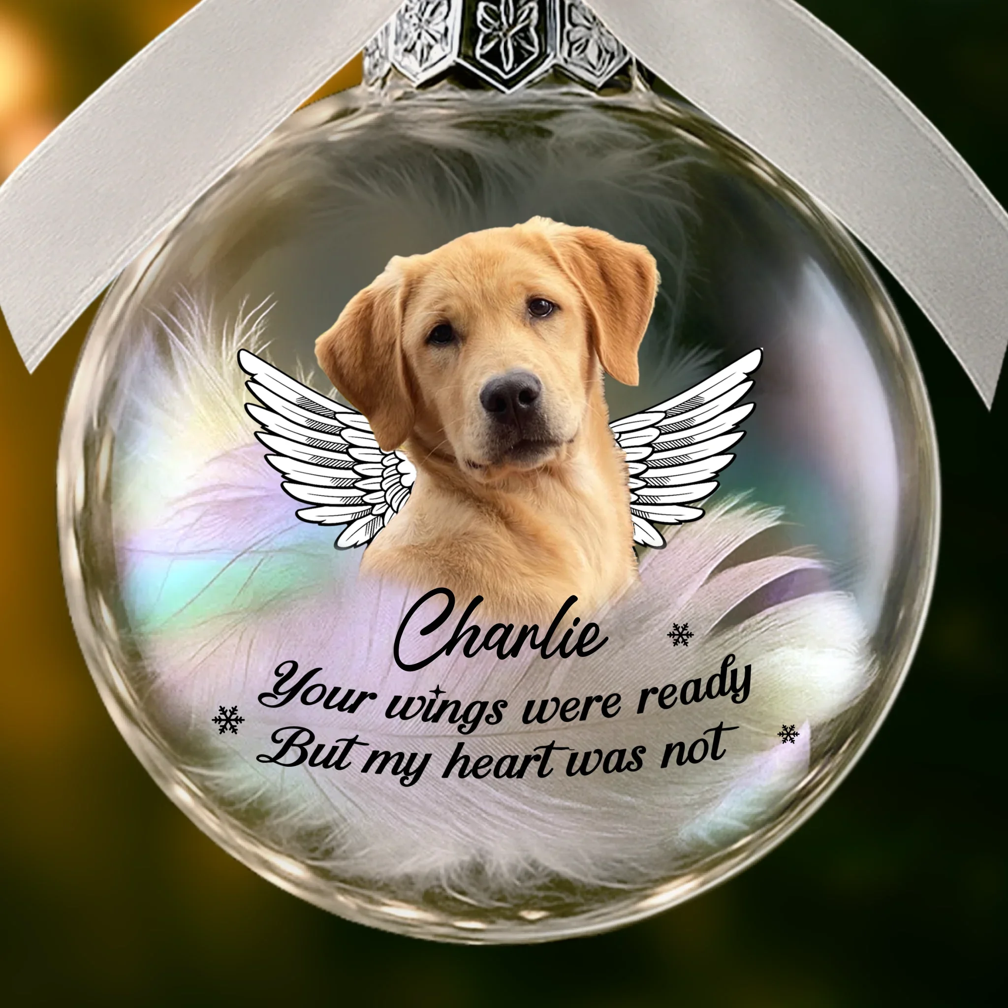 Custom Photo Ornament Ball - Personalized Pet Memorial Sympathy Gifts For Dogs, Cats - Until We Meet Again - Robaser