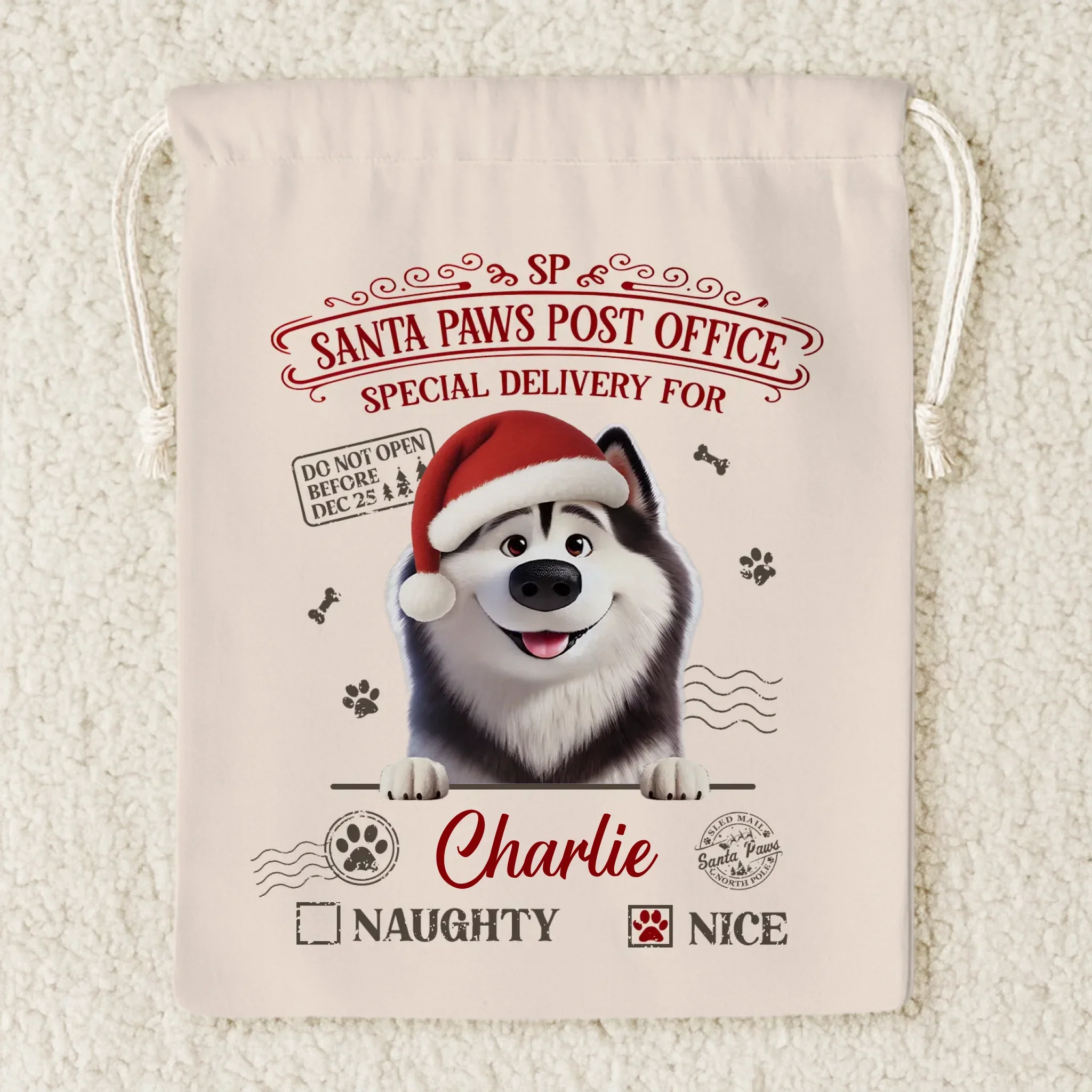 Custom Favor Bag - Personalized Christmas Birthday Gifts For Dog Lovers, Dog Dad And Mom - Paws And Joy This Christmas - Robaser