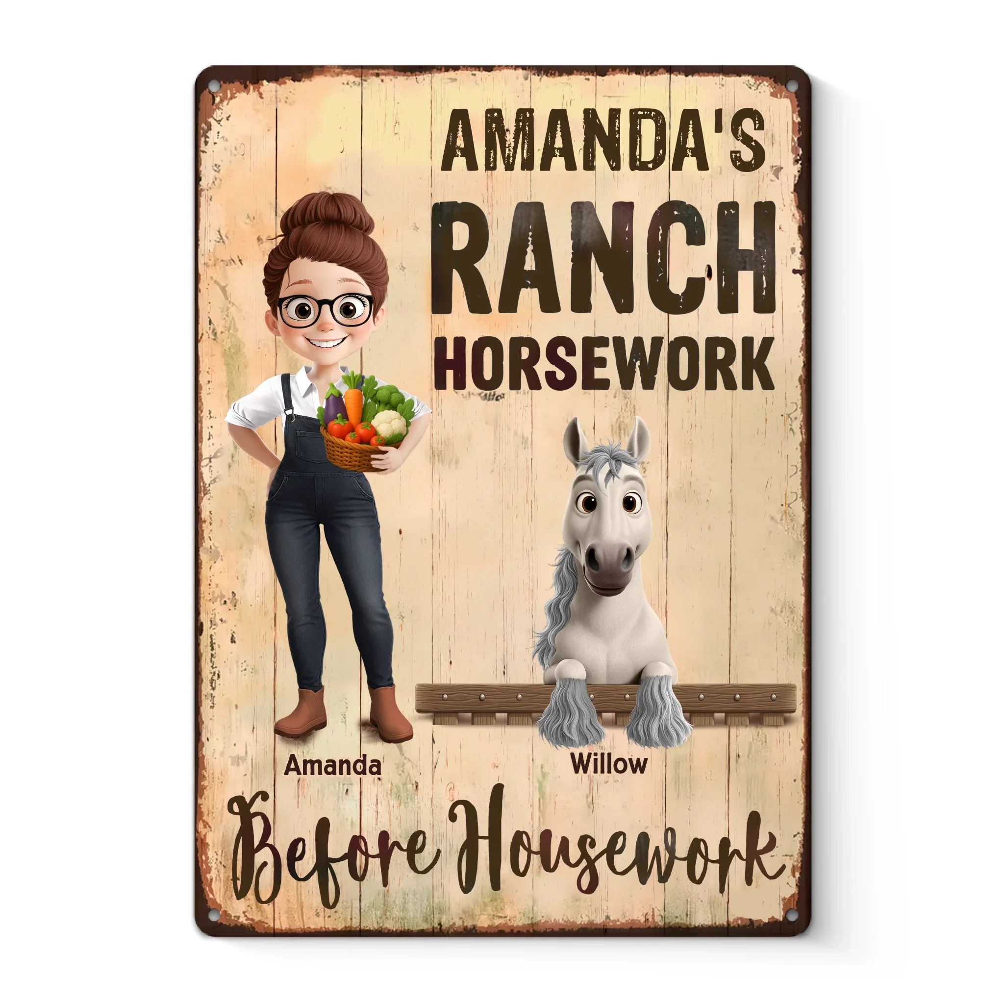Custom Home Decor Metal Sign - Personalized Birthday Gifts For Men And Women, Horse Lovers - Living My Best Barn Life - Robaser