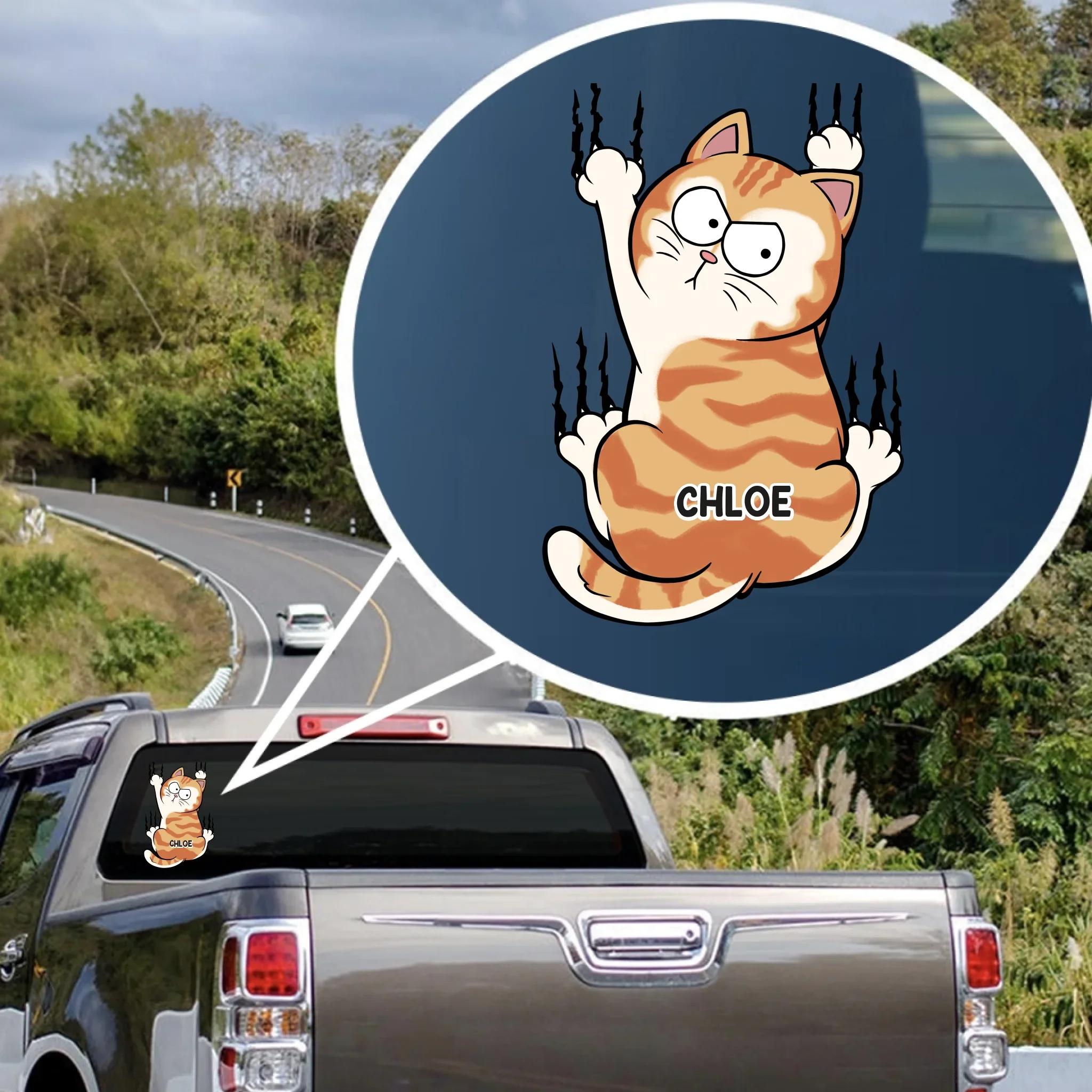 Custom RV Decal - Personalized Birthday Gifts For Cat Lovers, Cat Mom And Dad - Paw Prints And Cat Claws - Robaser