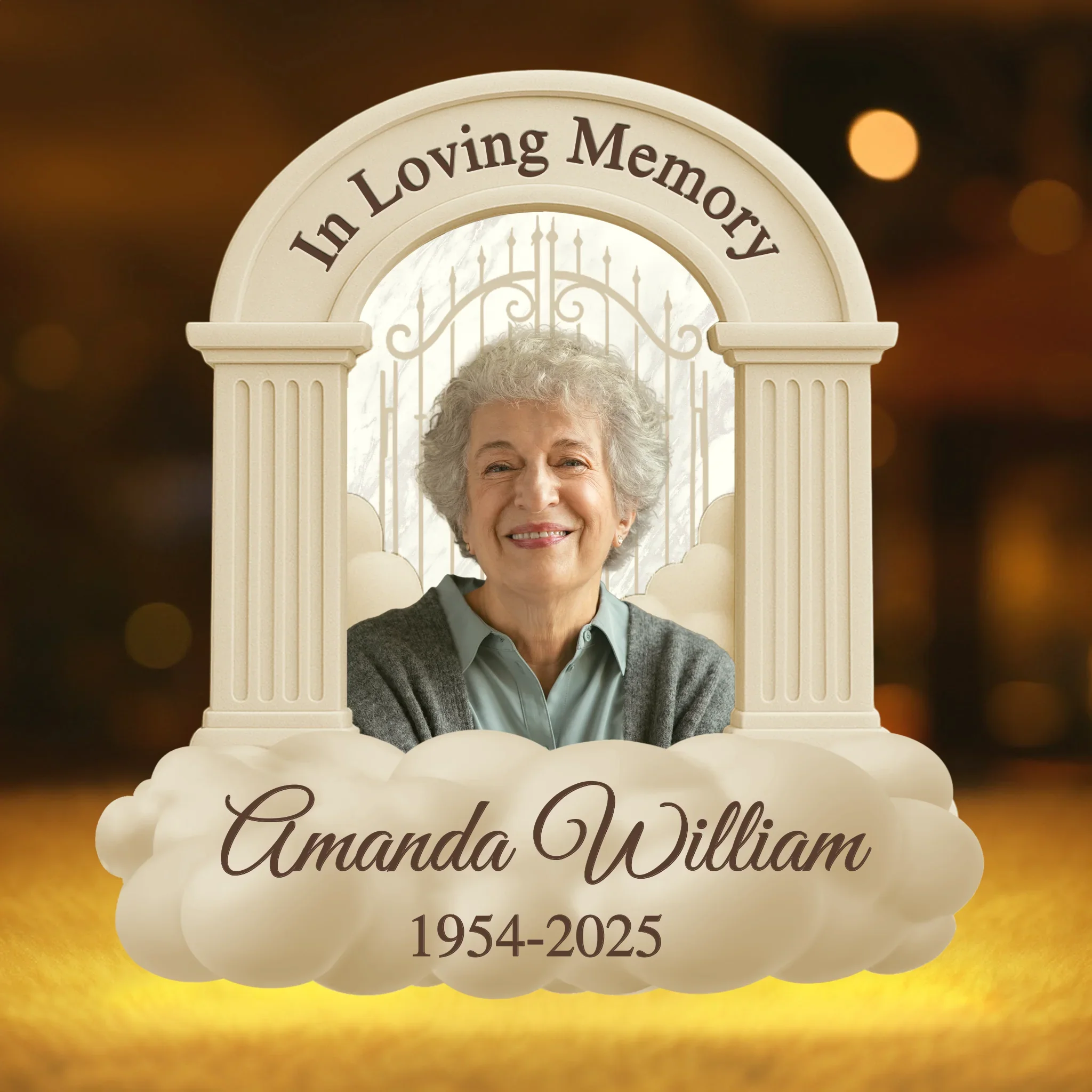 Custom Photo Shaped Light Box - Personalized Memorial Sympathy Gifts For Loss Of Mom, Dad - In Loving Memory - Robaser