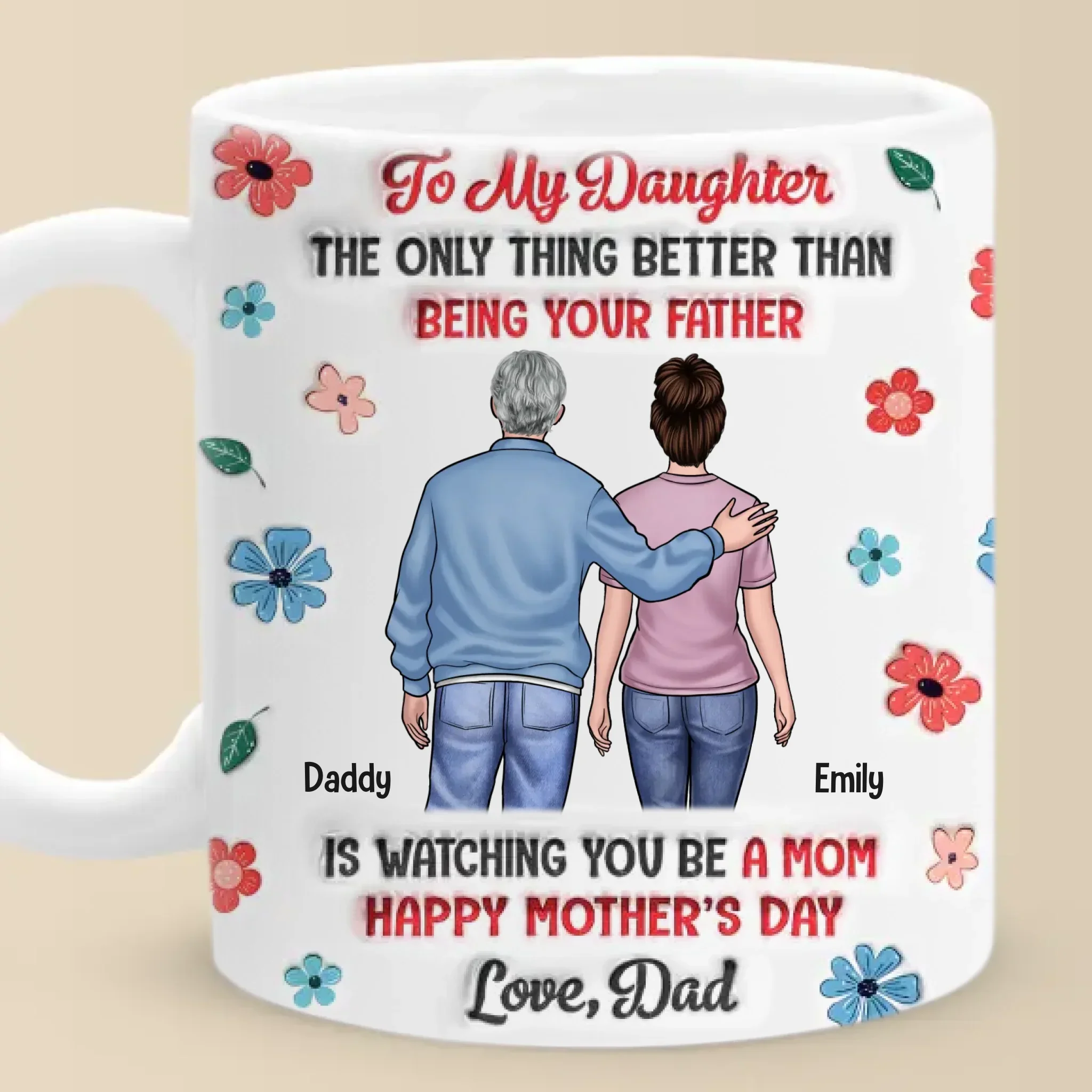 Always My Little Girl - Family Personalized Custom 3D Inflated Effect Printed Mug - Mother's Day, Gift For Dad, Daughter - Robaser
