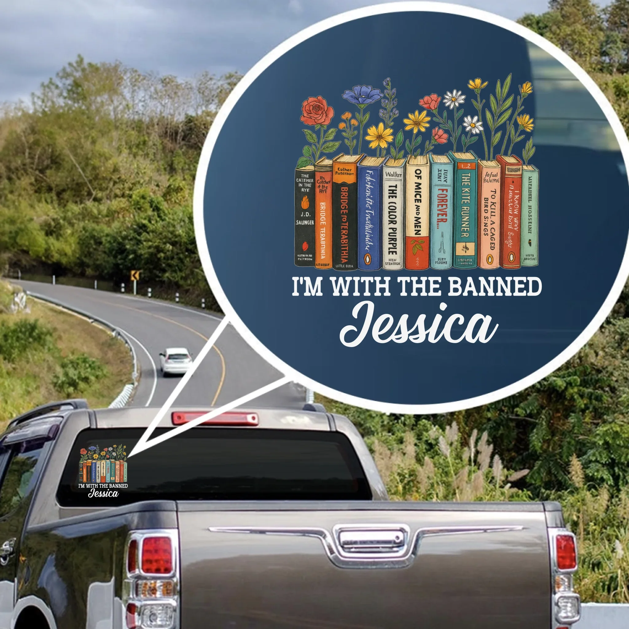 I'm With The Banned - Family Personalized Custom RV Decal - Gift For Yourself, Best Friends, Siblings, Family Members - Robaser