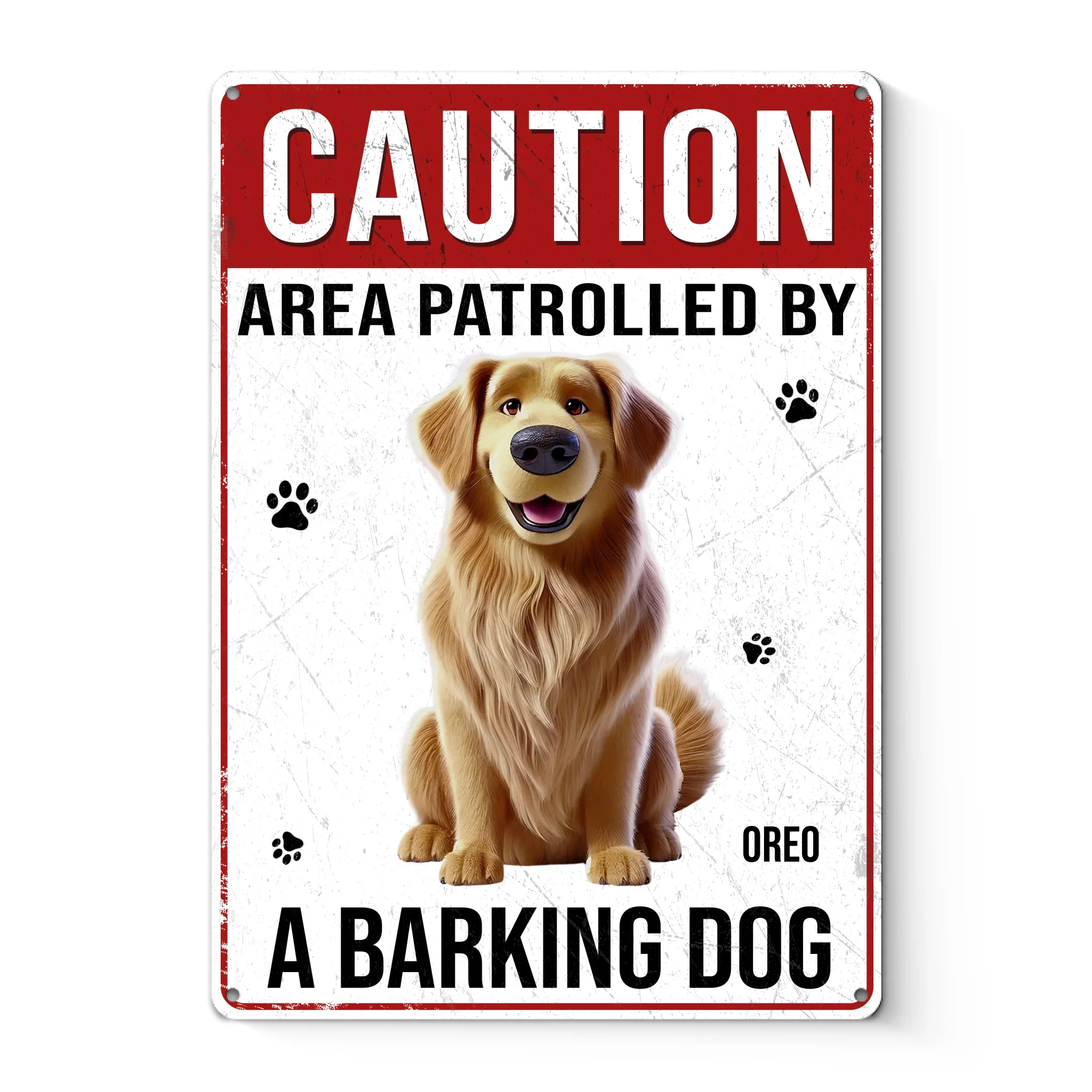 Custom Home Decor Metal Sign - Personalized  Birthday Gifts For Dog Lovers, Dog Dad And Mom - Woof Patrol On Duty - Robaser