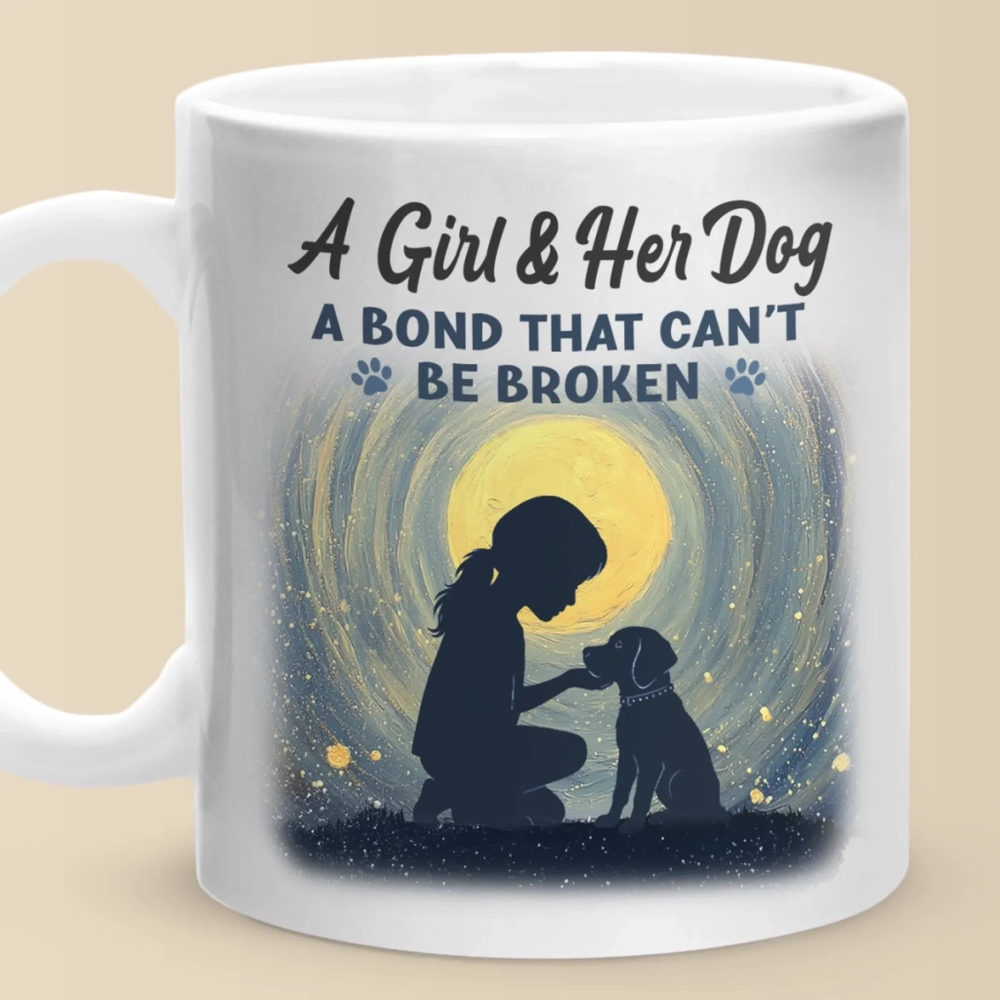 A Girl And Her Dog, An Unbreakable Bond - Dog Mug - Gift For Pet Owners, Pet Lovers - Robaser