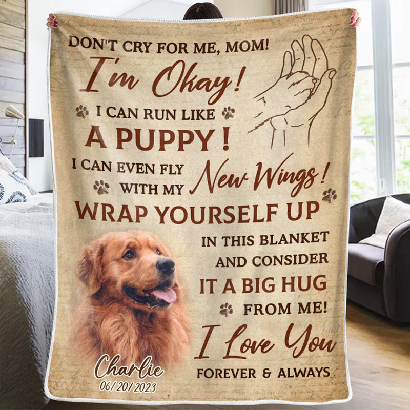 Custom Photo Forever Loyal, Forever Loved - Memorial Personalized Custom Blanket - Christmas Gift, Sympathy Gift For Pet Owners, Pet Lovers - Robaser