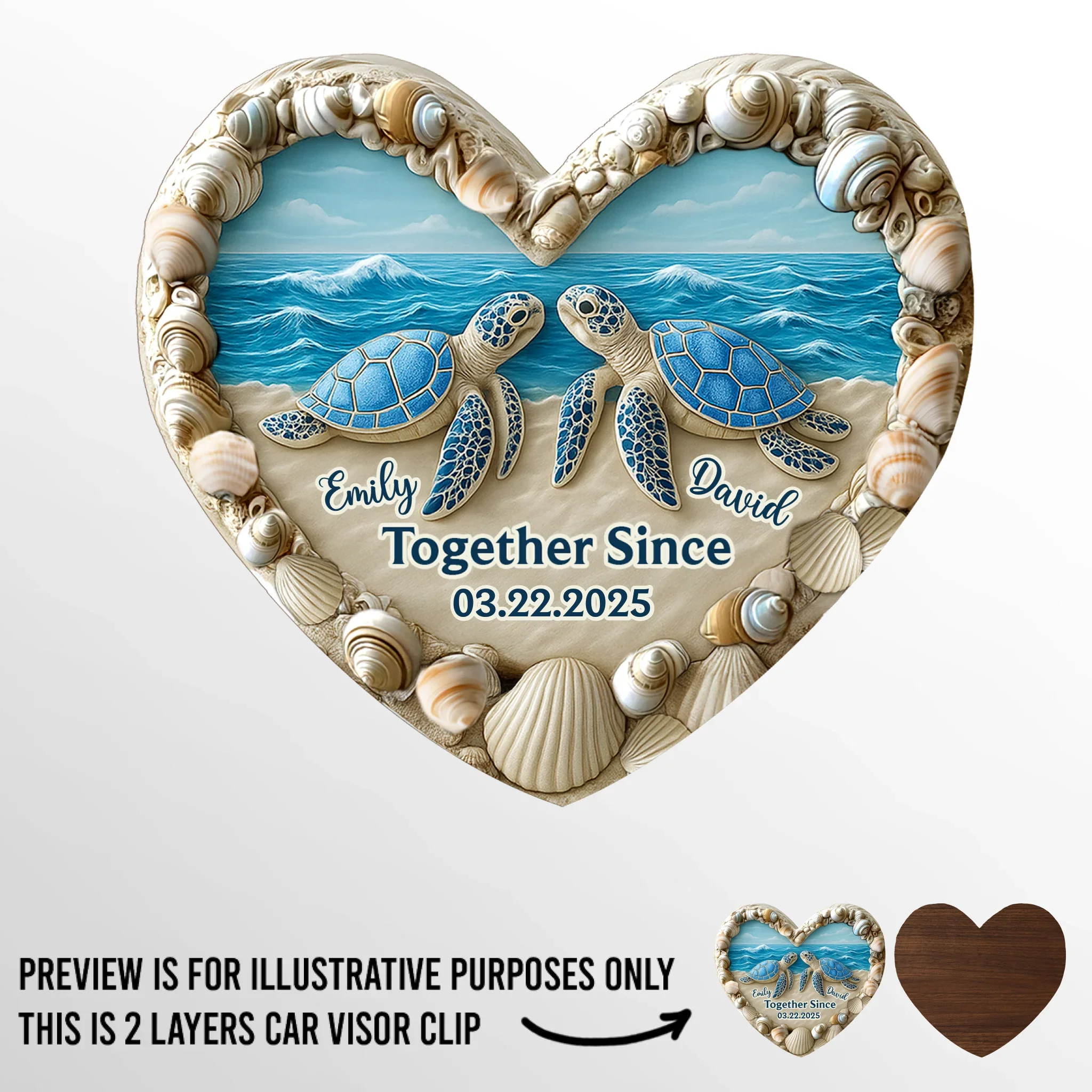 Custom Car Visor Clip - Personalized Anniversary Wedding Gifts For Husband And Wife, Him And Her - Love That  s Wild And Free - Robaser