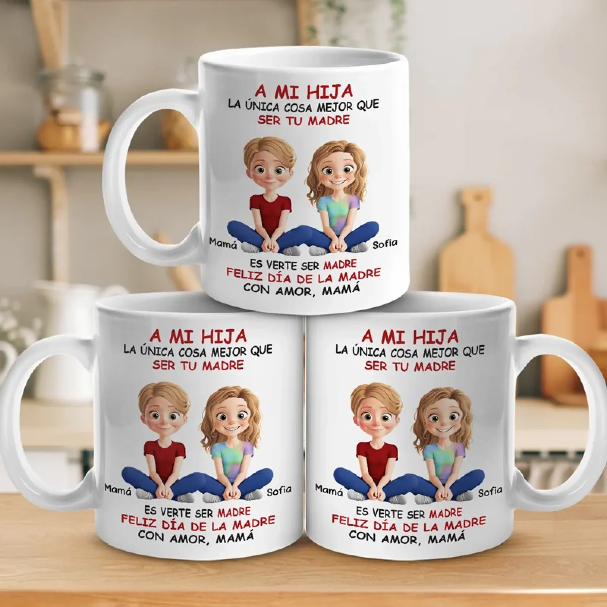 A Bond That Grows - Family Personalized Custom Mug - Mother's Day, Gift For Mom, Daughter - Robaser