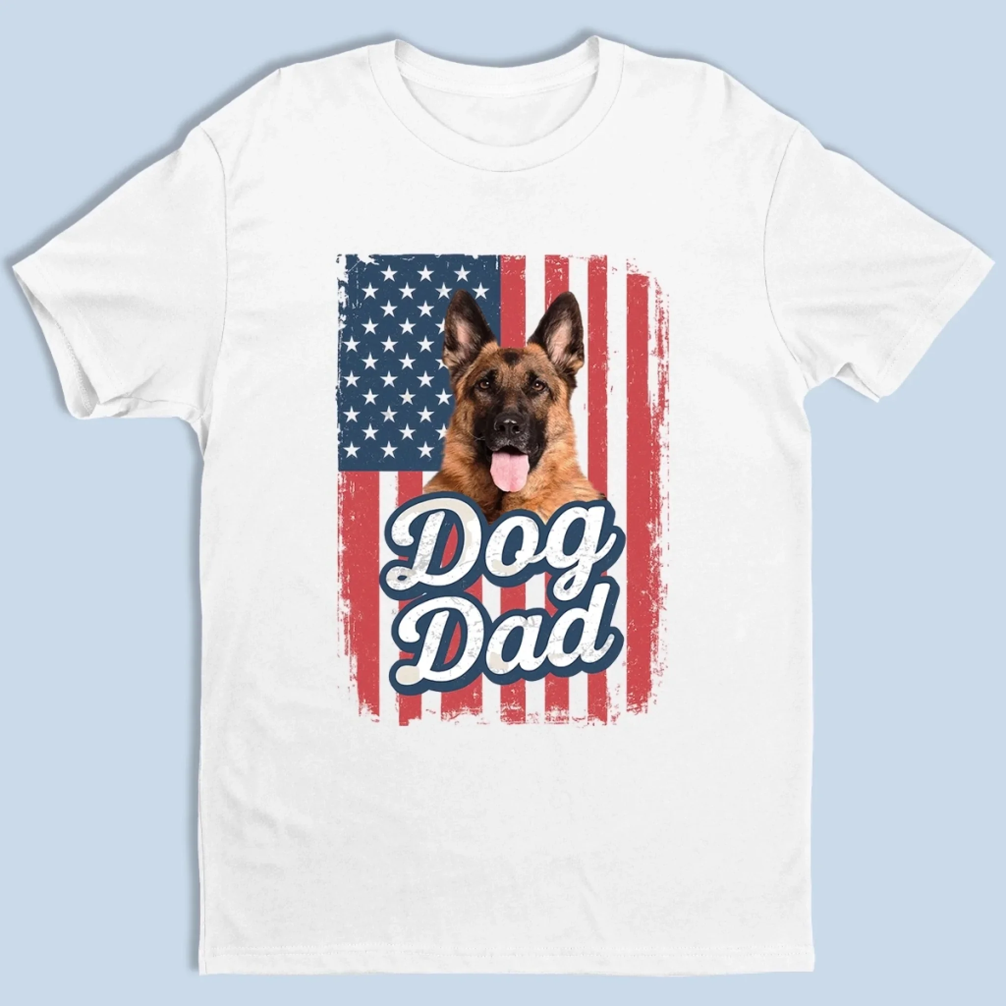 Custom Photo Home Is Wherever My Dog Dad Is - Dog Personalized Custom Unisex T-shirt, Premium T-shirt, Hoodie - Father's Day, Gift For Dad, Pet Owners, Pet Lovers - Robaser