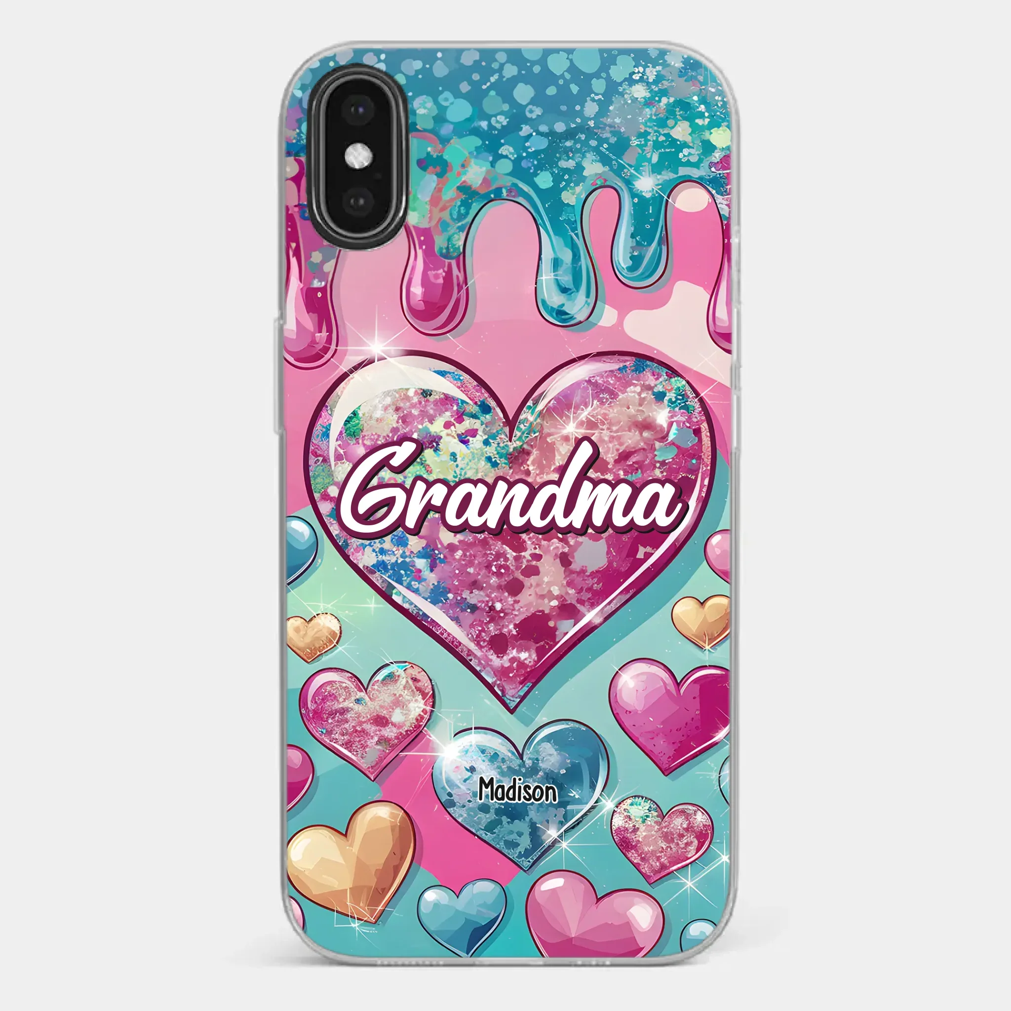 A Grandmother  s Heart Holds Forever Love - Family Personalized Custom 3D Inflated Effect Printed Clear Phone Case - Gift For Mom, Grandma - Robaser