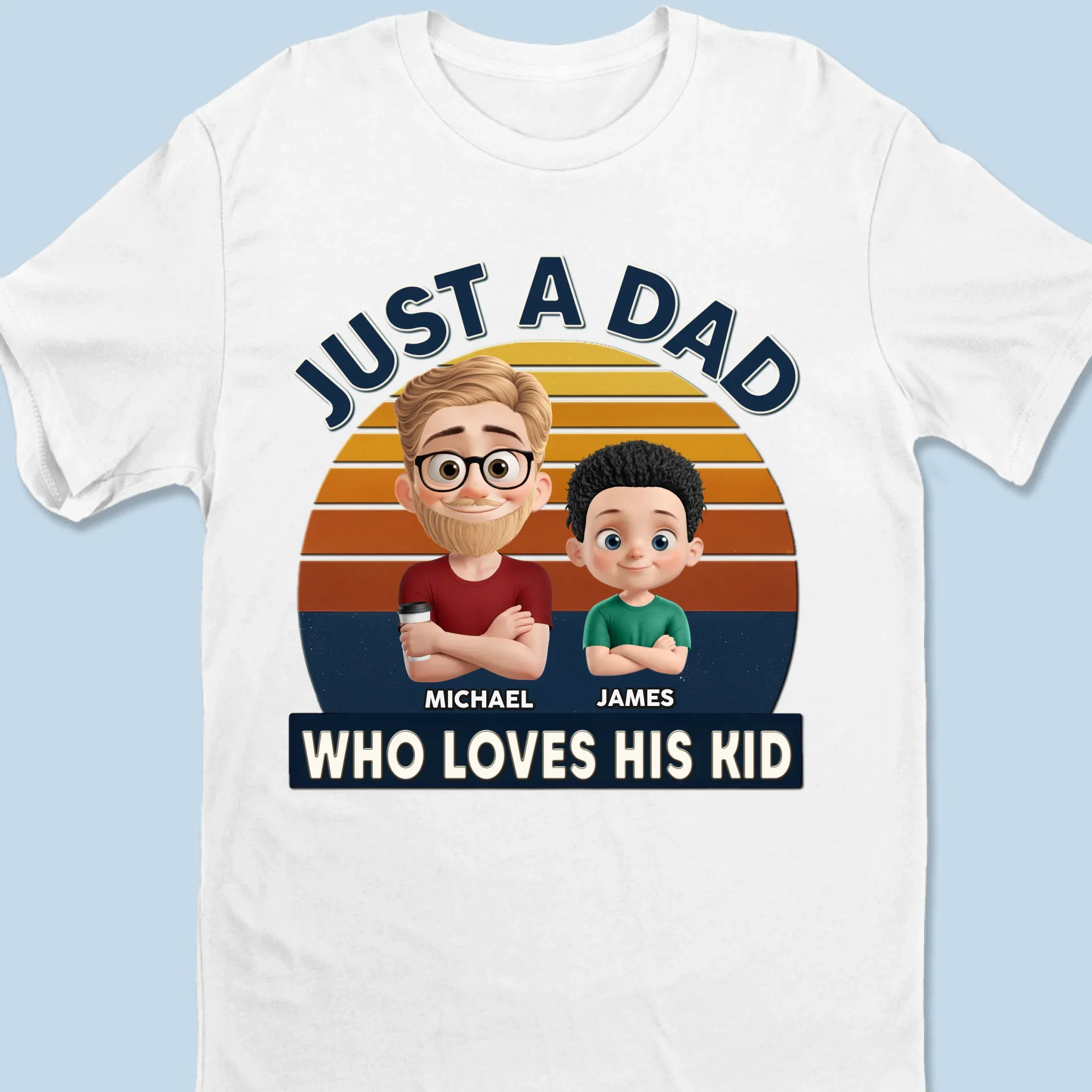 Just A Guy, Totally Owned By His Kids - Family Personalized Custom Unisex T-shirt, Premium T-shirt, Hoodie - Father's Day, Gift For Dad, Grandpa - Robaser