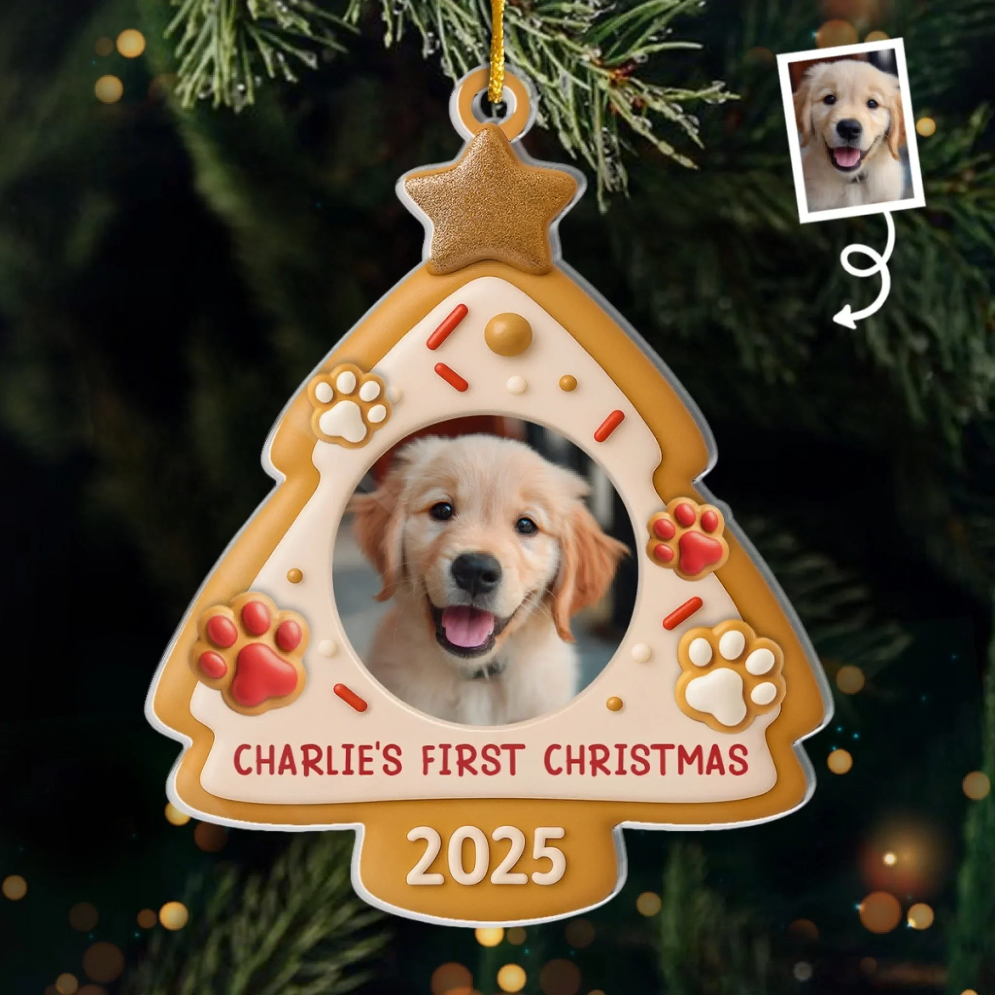 Custom Photo Acrylic Ornament - Personalized Christmas Birthday Gifts For Dog Cat Lovers, Dog Dad And Mom, Cat Owners - Santa, I  ve Been A Good Pup - Robaser
