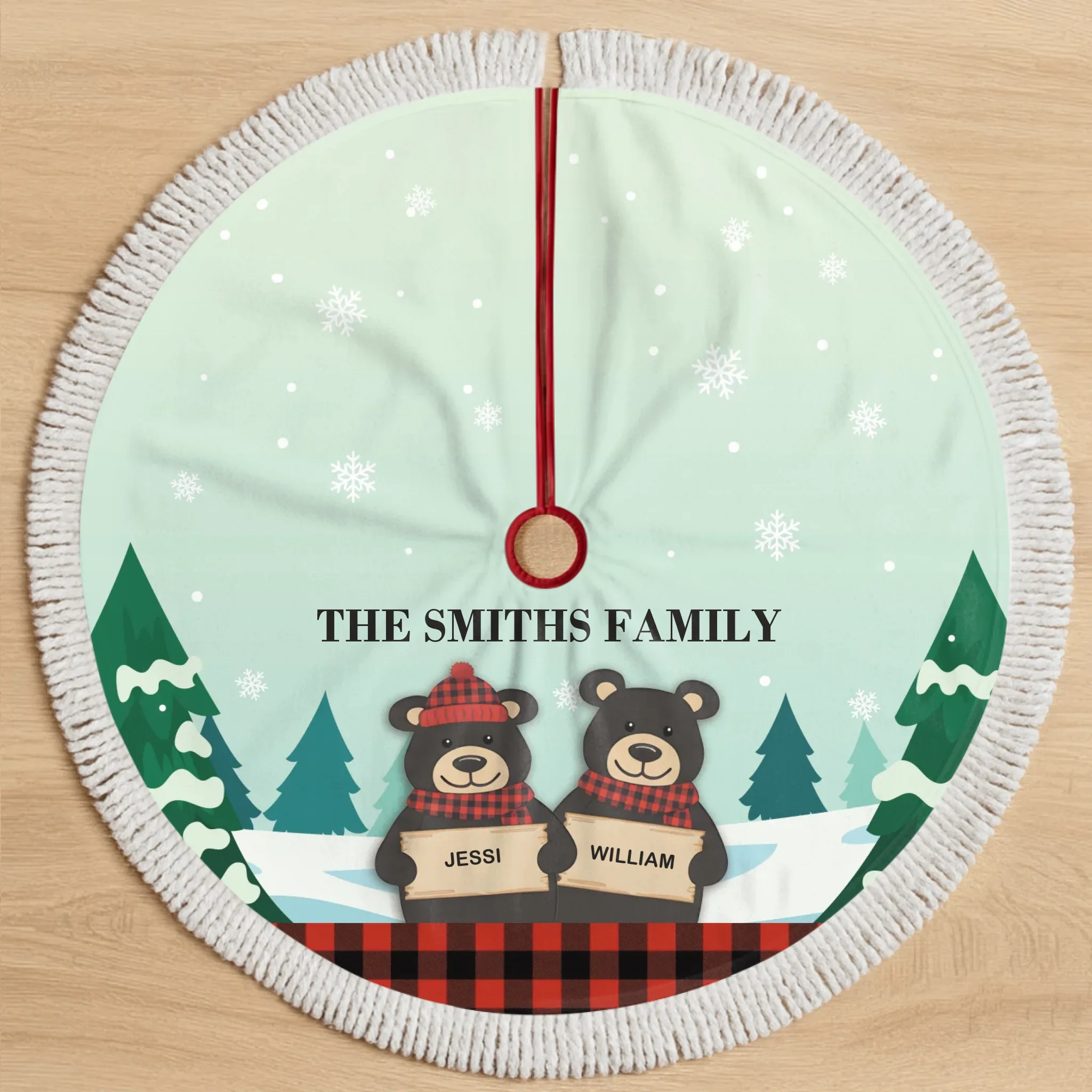Custom Tree Skirt - Personalized Christmas Birthday Gifts For Mom, Dad, Brother, Sister, Kids - Love Looking Back - Robaser
