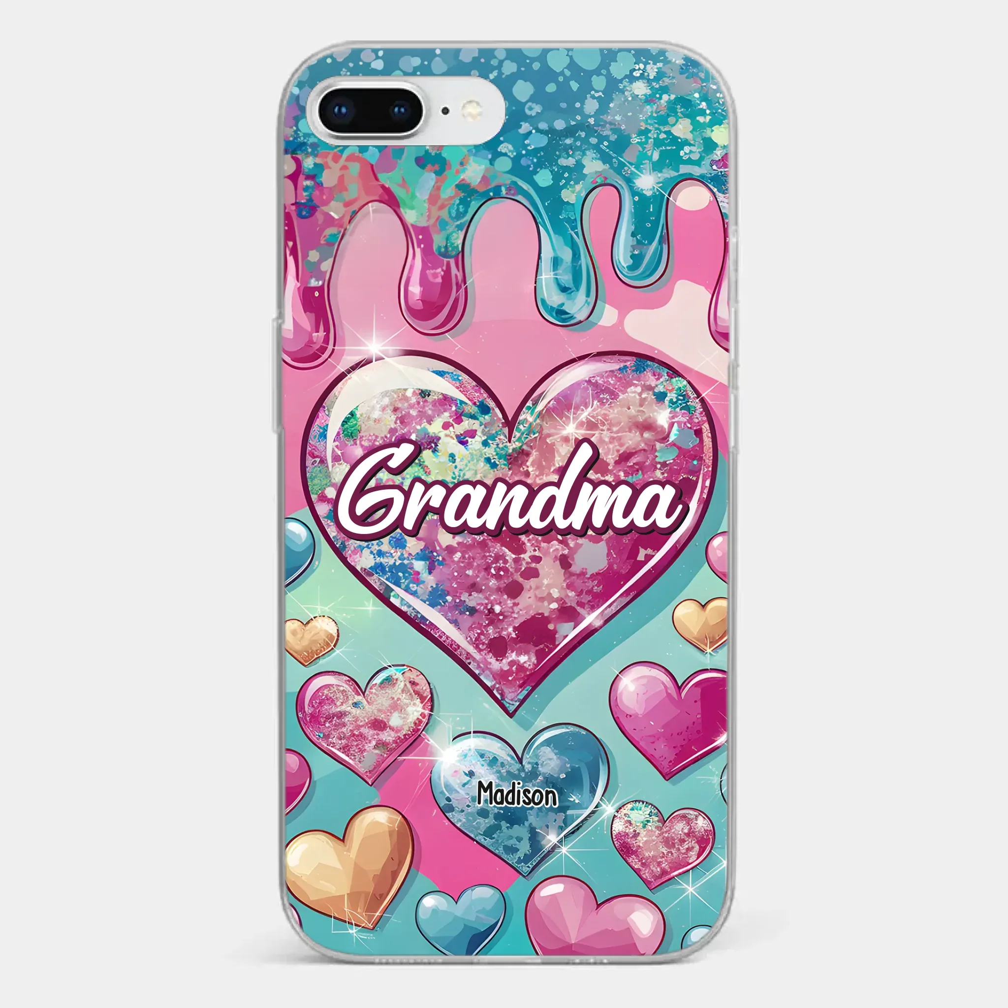 A Grandmother  s Heart Holds Forever Love - Family Personalized Custom 3D Inflated Effect Printed Clear Phone Case - Gift For Mom, Grandma - Robaser
