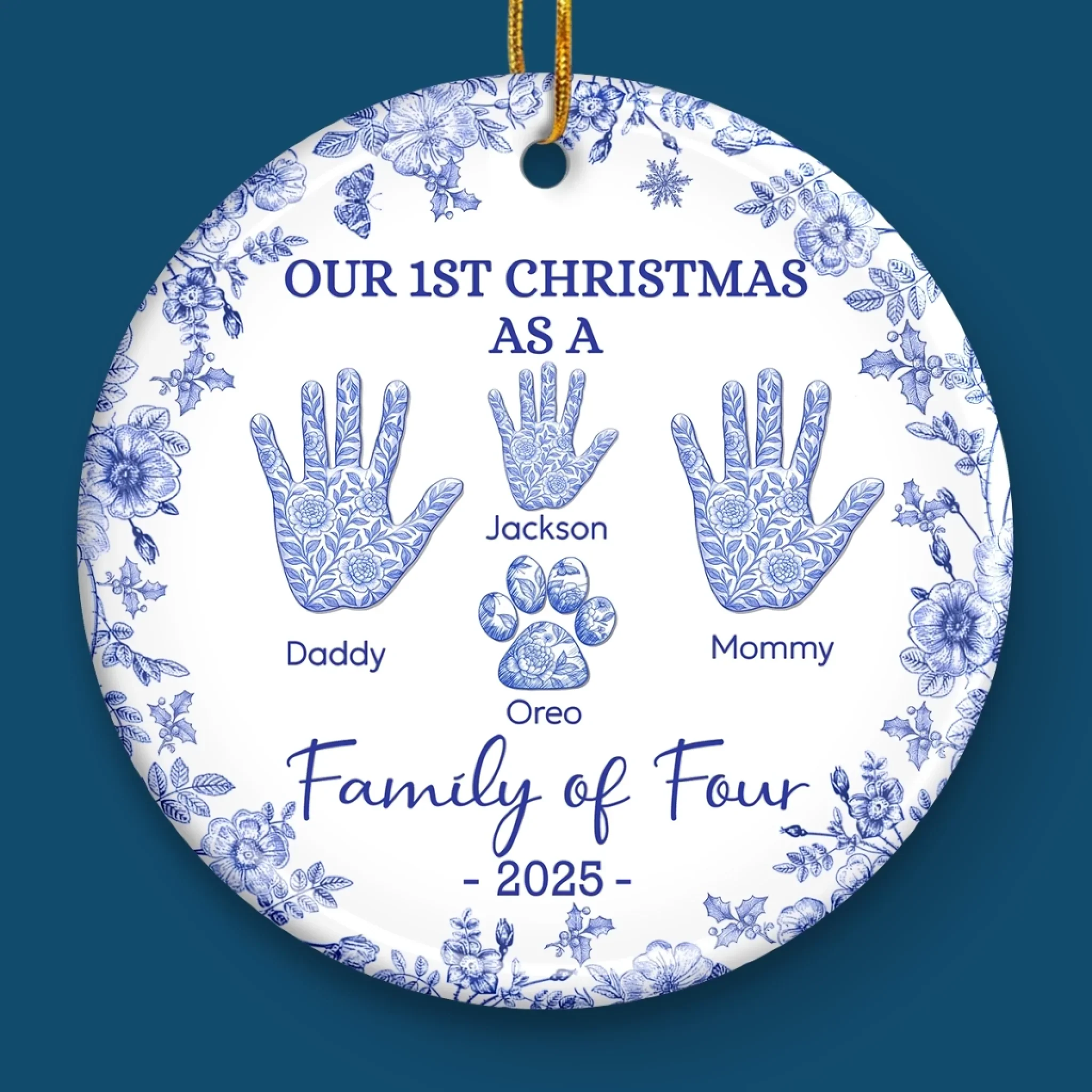 Custom Ceramic Ornament - Personalized Christmas Birthday Gifts For Mom, Dad, Kids - Where Love Lives - Robaser