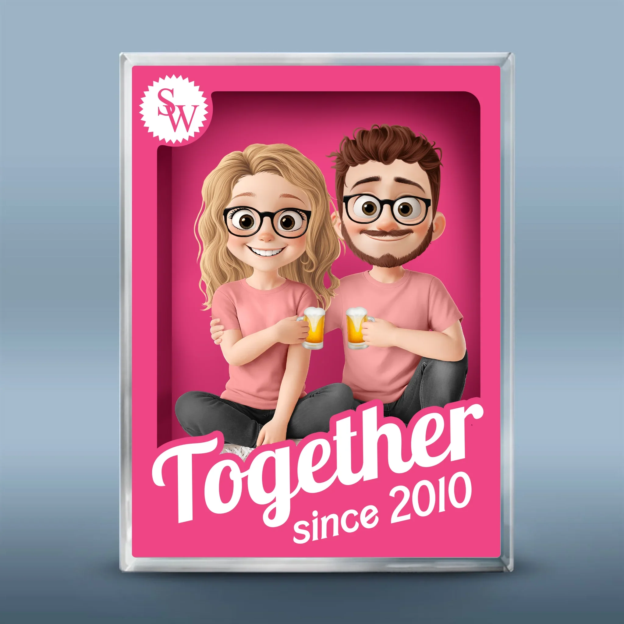 Custom Photo Rectangle Shaped Acrylic Plaque - Personalized Anniversary Wedding Gifts For Husband And Wife, Him And Her - My Heart Is Yours - Robaser