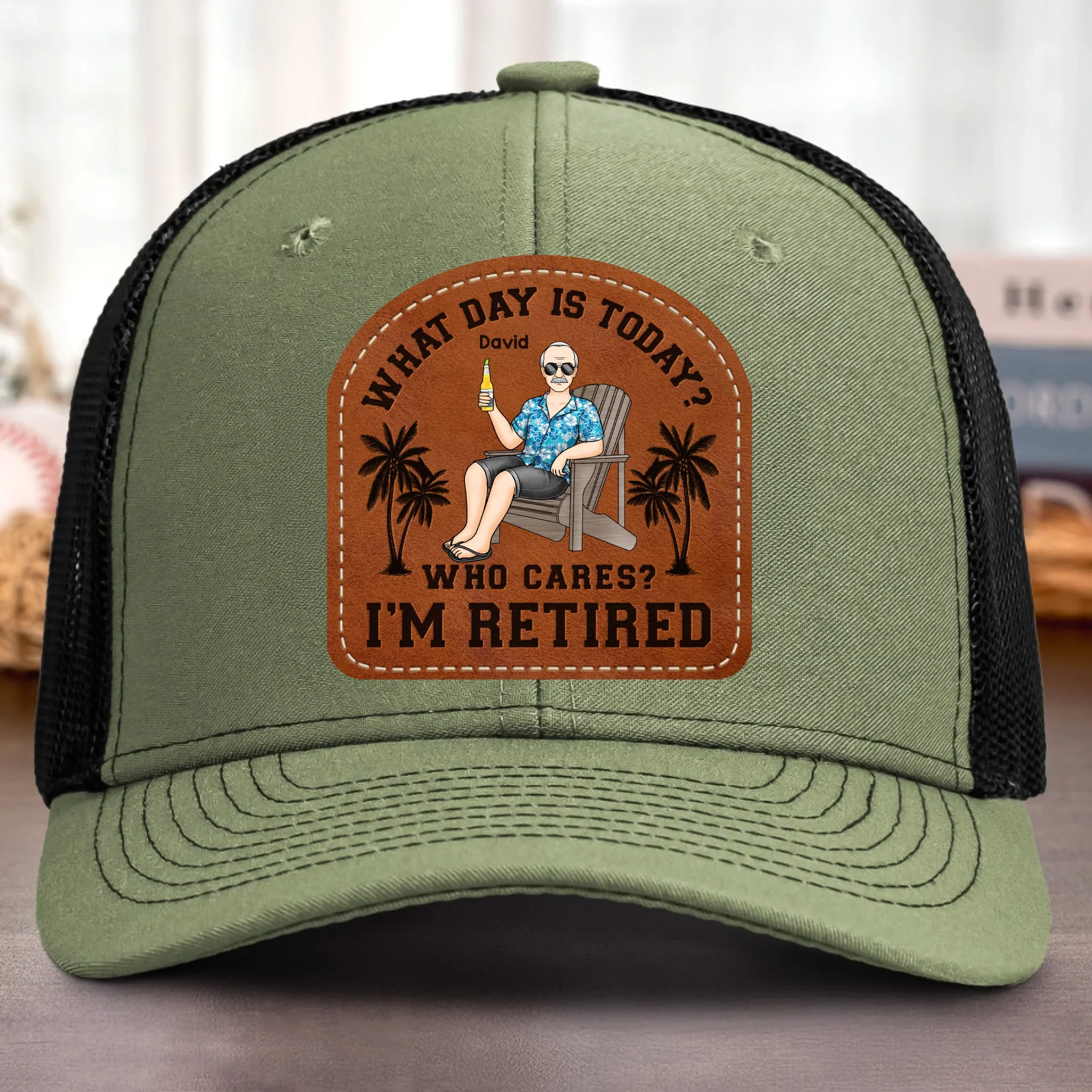 Custom Shaped Leather Patch Hat - Personalized Appreciation, Retirement Gift For Men, Women, Coworkers, Work Friends, Colleagues - Retirement Life - Robaser