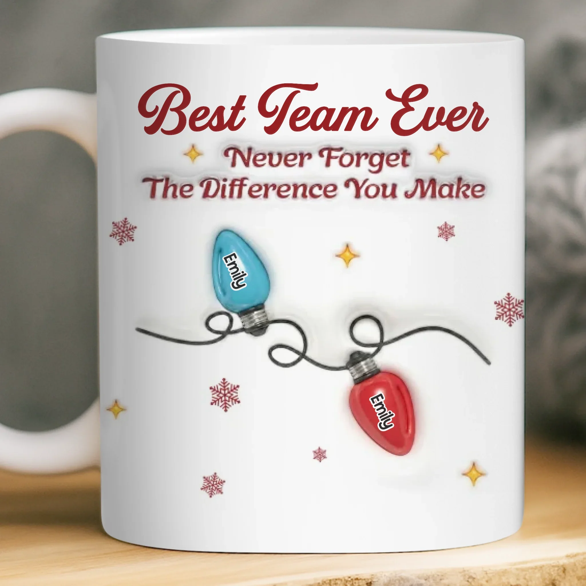 Custom Mug - Personalized Christmas Birthday Gifts For Coworker, Work Bestie - Making Spirits Bright At Work - Robaser