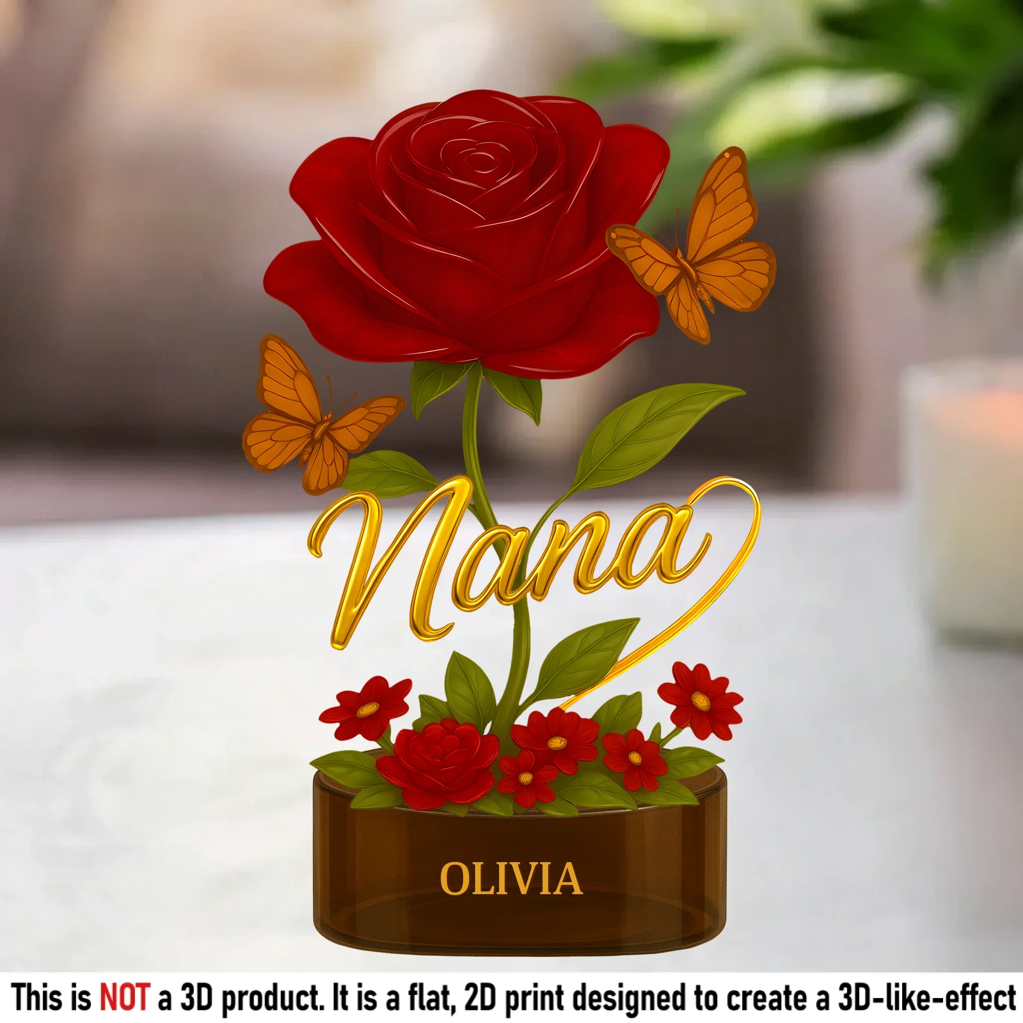 Her Love Is The Root Of Us All - Family Personalized Custom Acrylic Plaque Custom Shape - Mother's Day, Gift For Mom, Grandma - Robaser