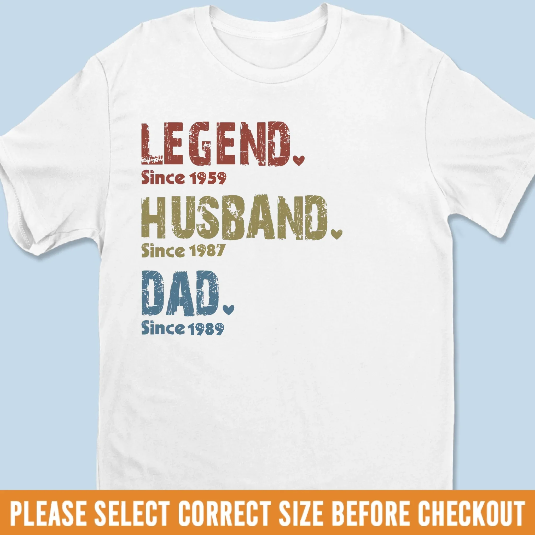 Custom Unisex T-shirt, Premium T-shirt, Hoodie - Personalized Birthday Gifts For Dad, Grandpa - Years Change The Title Not The Love - Robaser