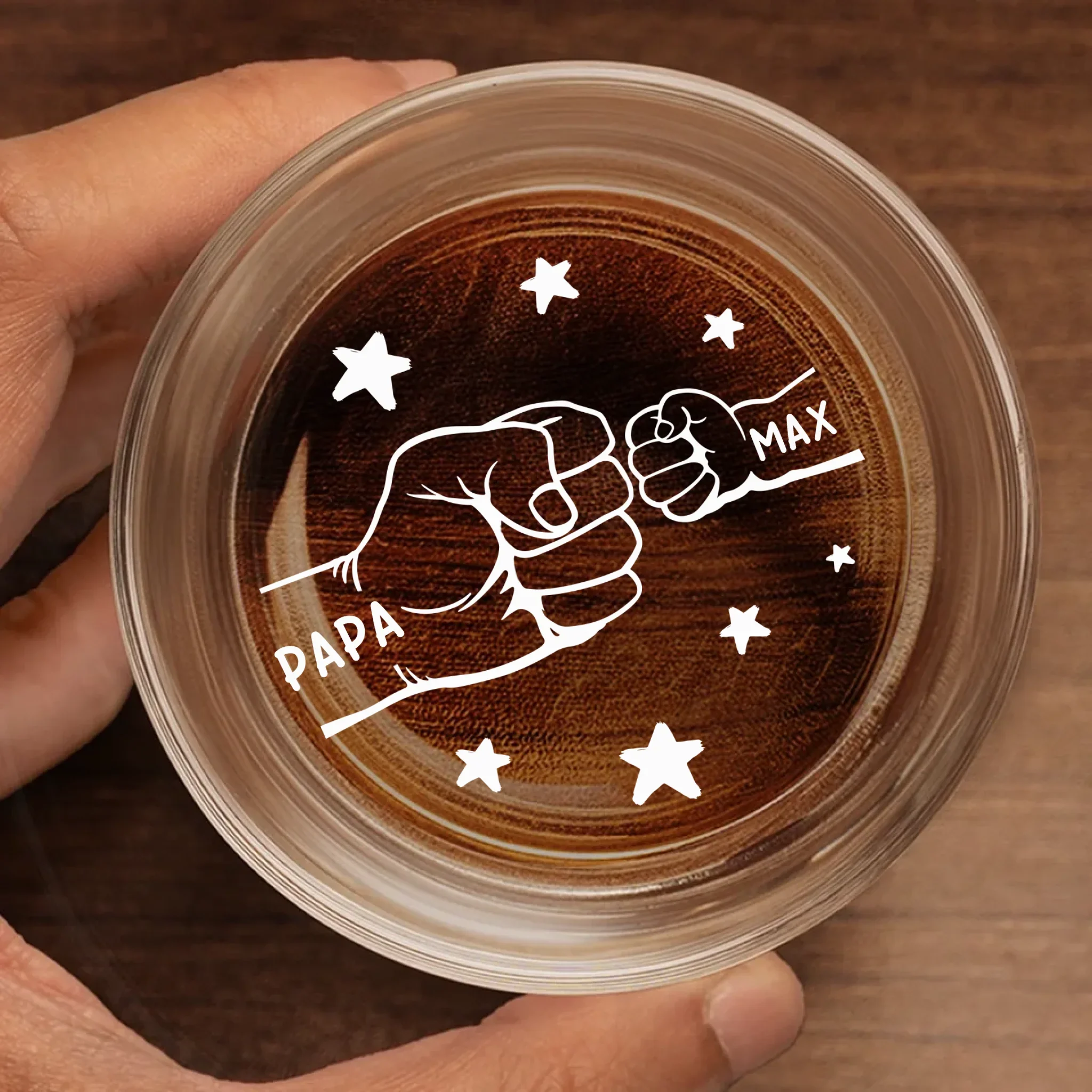 The Dad Crew, Always United - Family Personalized Custom Whiskey Glass - Father's Day, Gift For Dad, Grandpa - Robaser