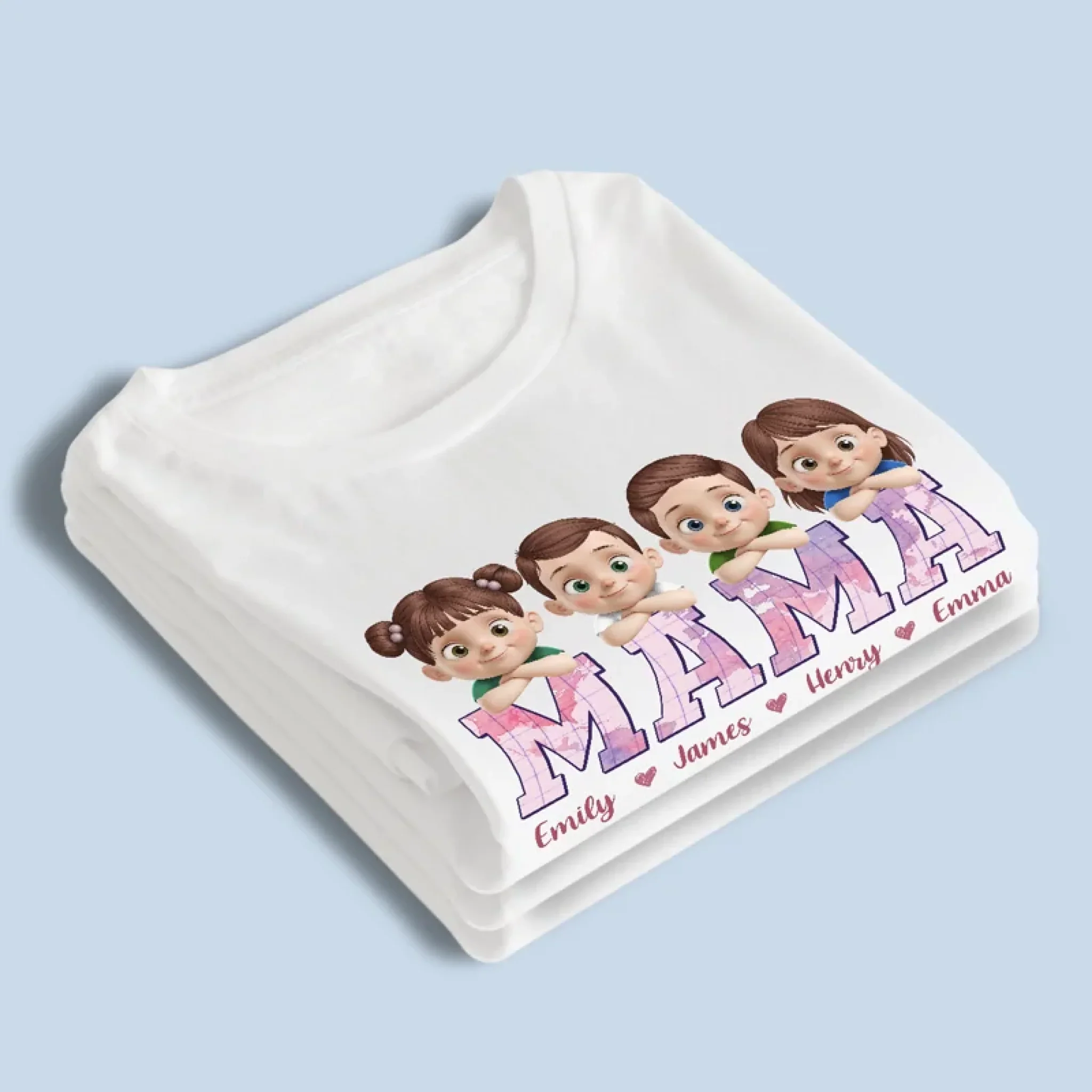 Built With Love - Family  Personalized Custom Unisex T-shirt, Premium T-shirt, Hoodie - Mother's Day, Gift For Mom, Grandma - Robaser