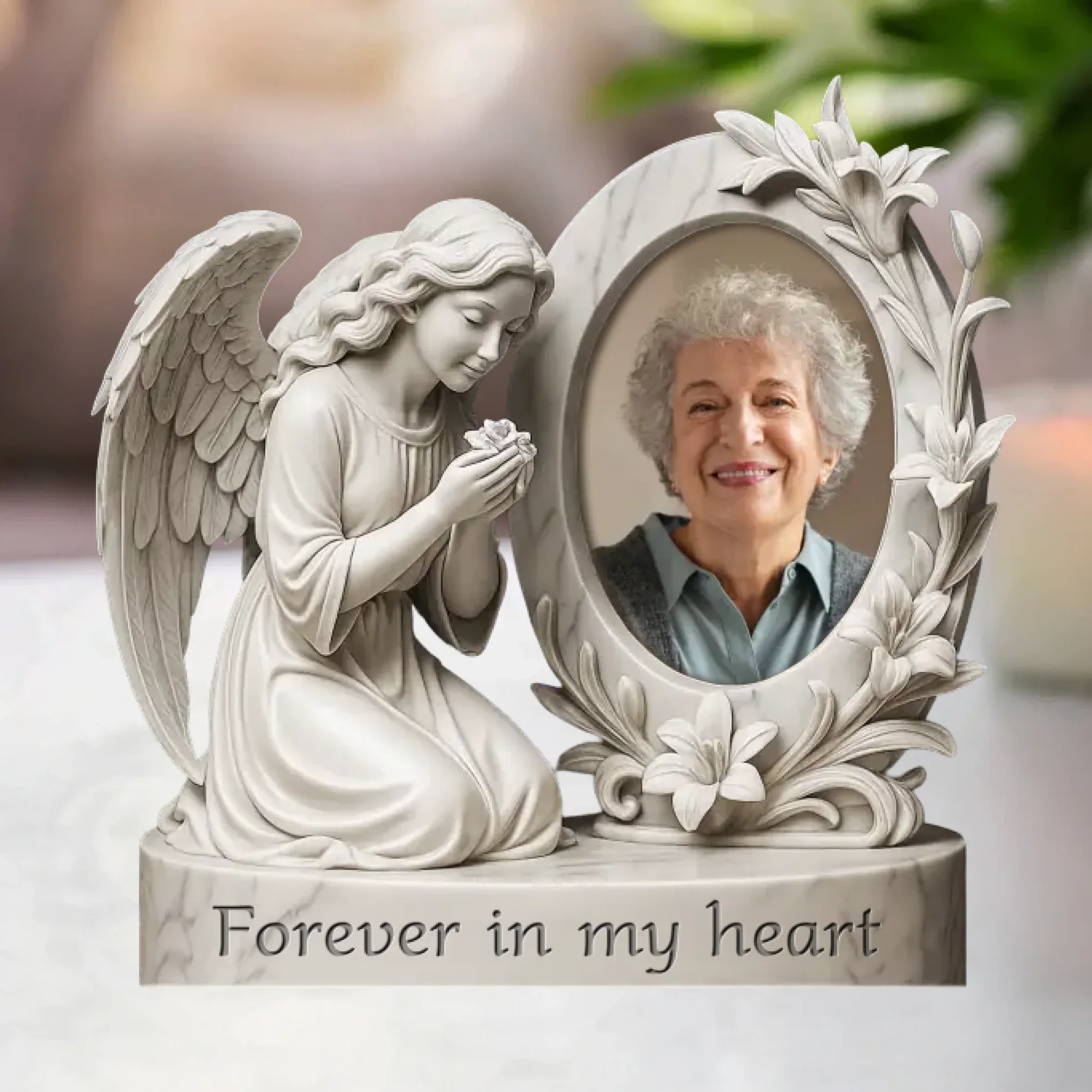 Custom Photo Your Love Is My Forever Light - Memorial Personalized Custom Acrylic Plaque Custom Shape - Sympathy Gift For Family Members - Robaser