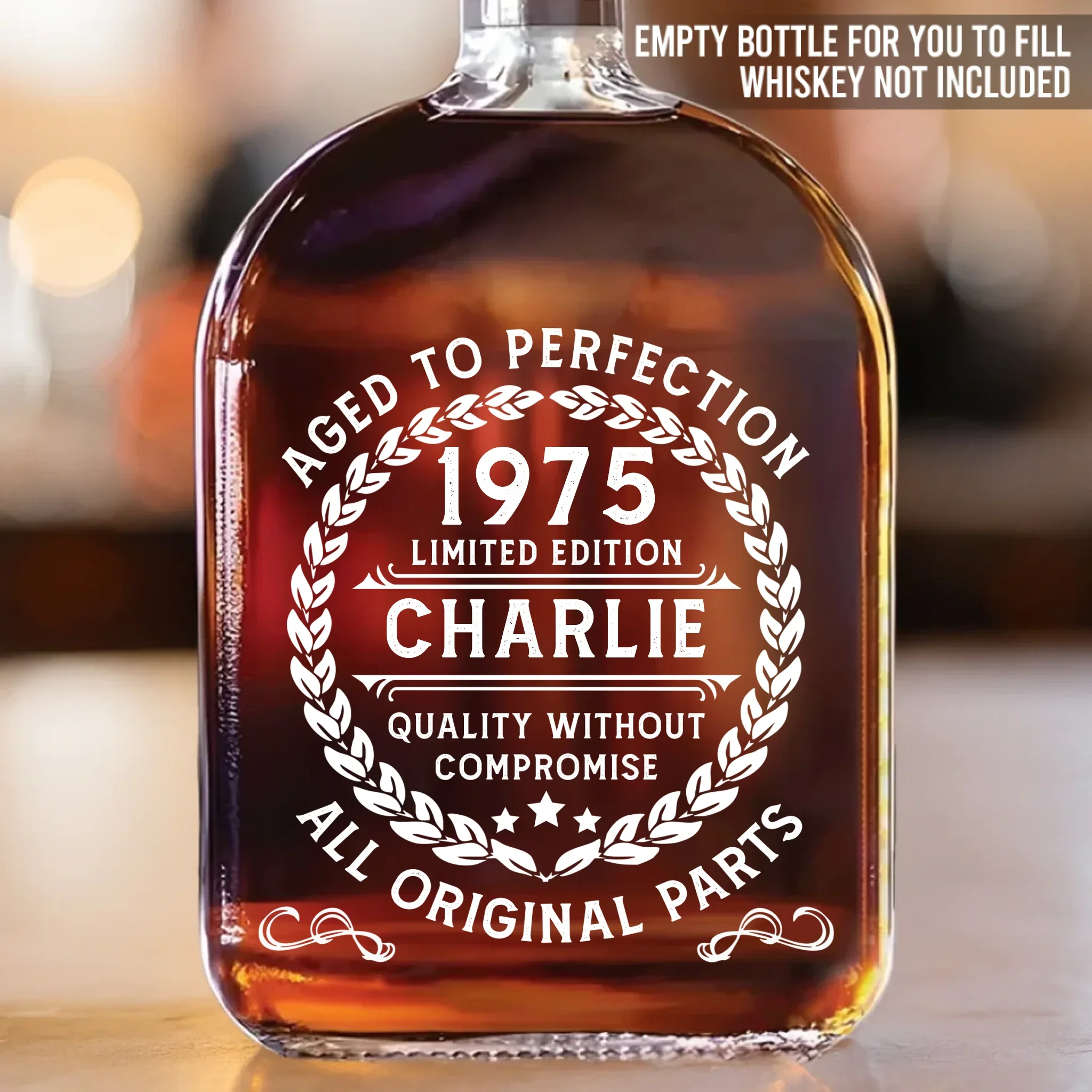 Built To Last, Aged To Perfection - Couple Personalized Custom Whiskey Bottle - Birthday, Anniversary Gift For Husband - Robaser